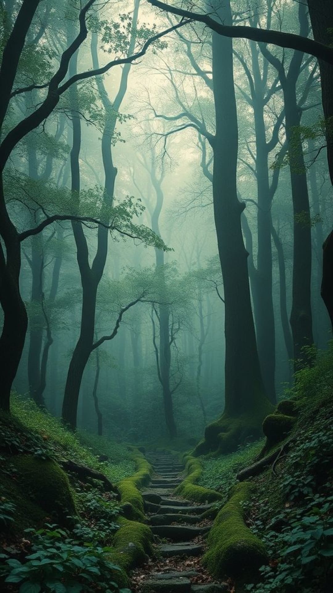 foresta fatata mistica incantata magica carta da parati