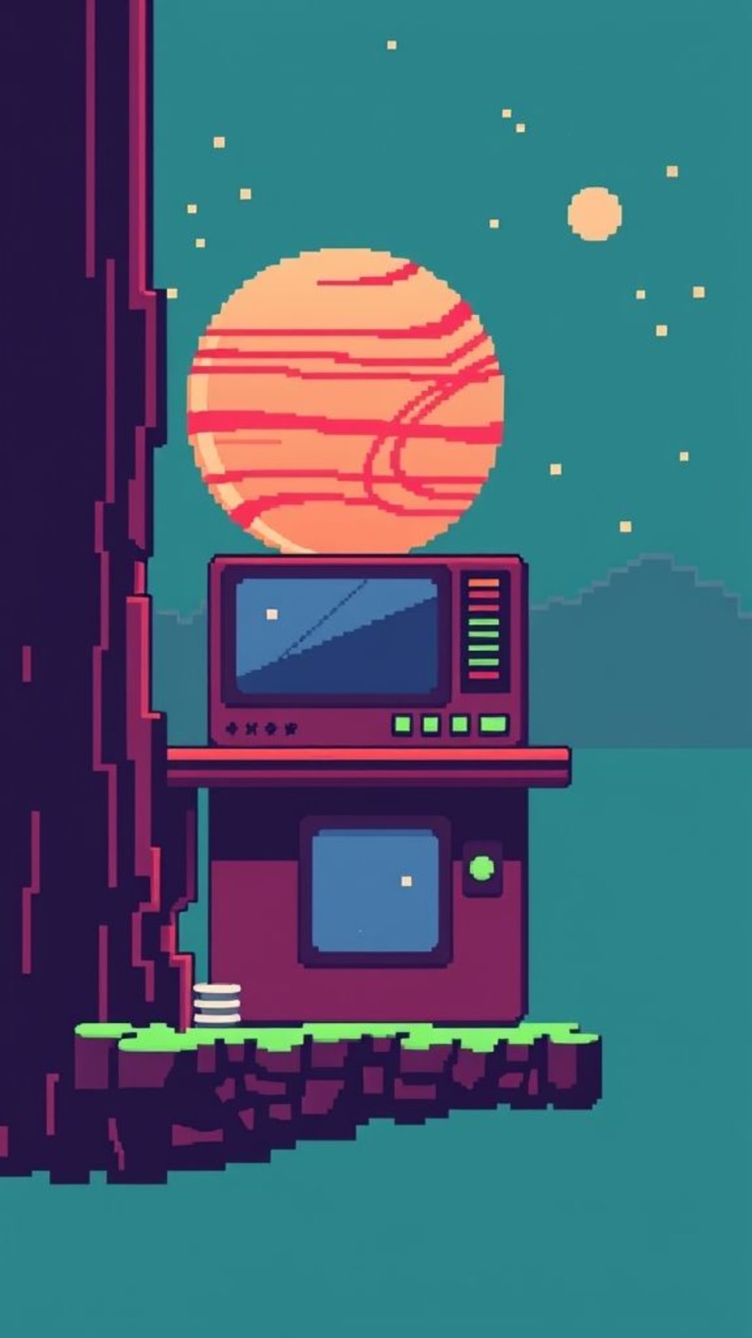 Sprite di videogioco nostalgico in pixel art retrò a 8 bit