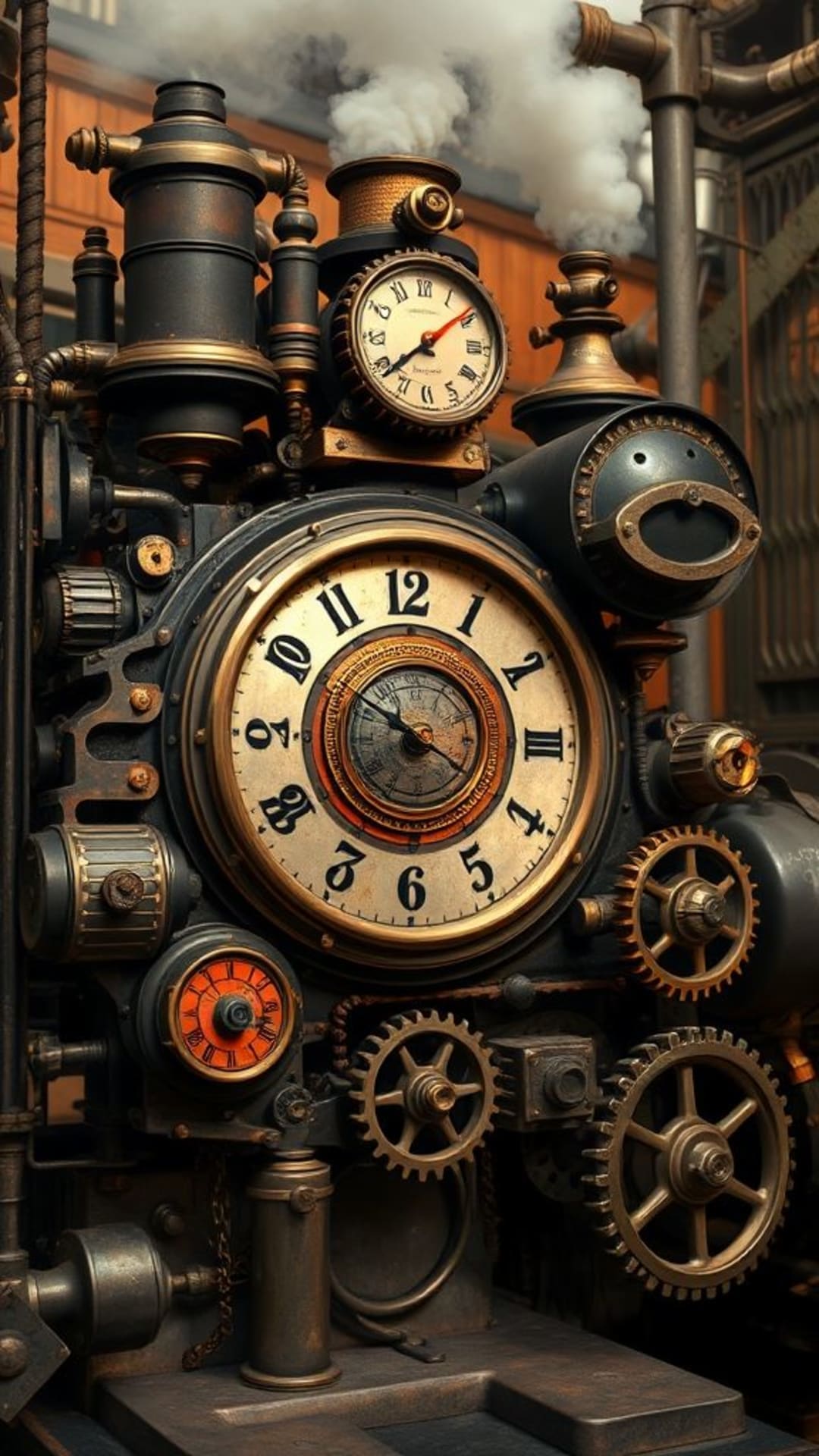 meccanismo vittoriano steampunk ingranaggi orologeria vapore