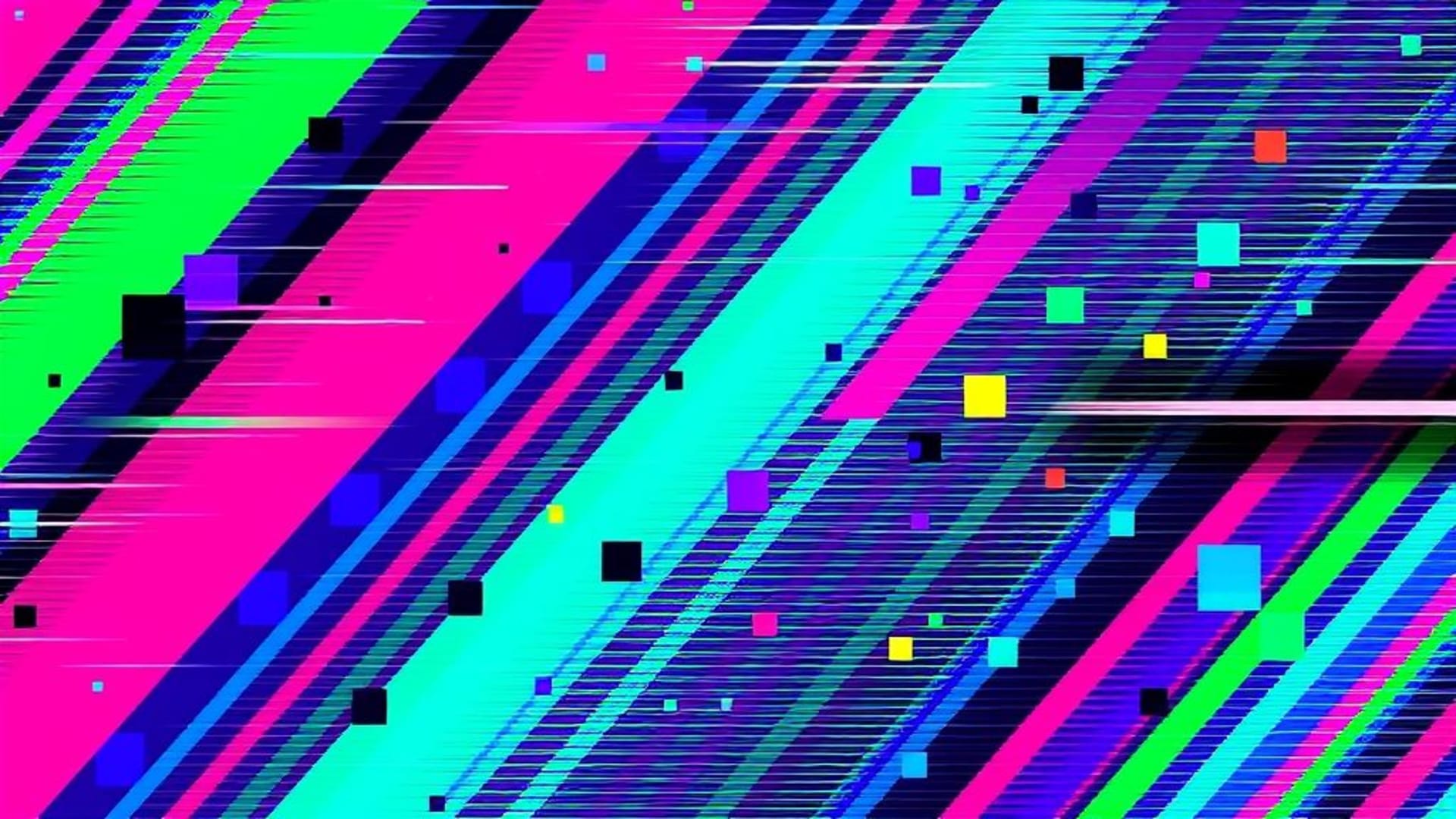 art glitch distorsion pixels abstraits palette de couleurs vibrante fond d'écran numérique