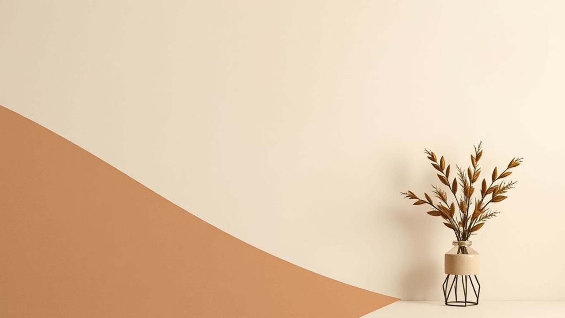 fond ecran minimaliste aux tons de terre beige chaud taupe sable doux géométrique