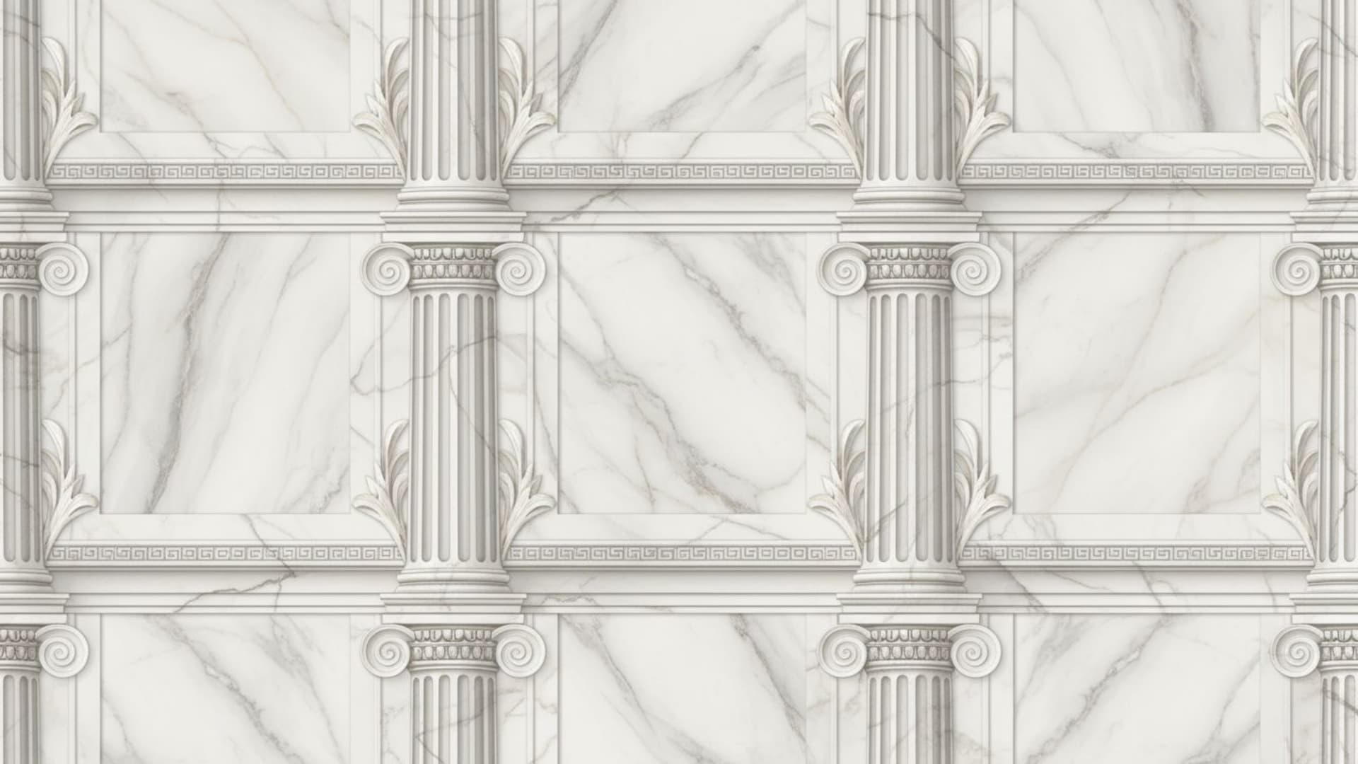 Texture de marbre néoclassique avec colonnes antiques et fond ecran architectural, élégante et intemporelle, grain et surface tactile.