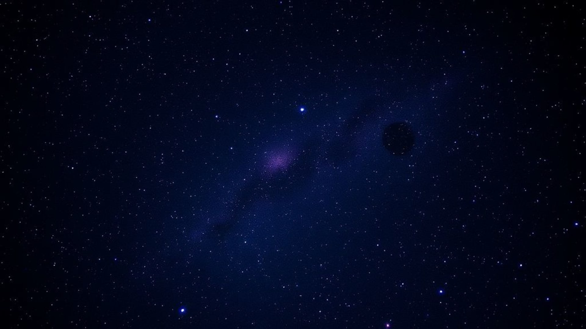 espace nébuleuse étoiles poussière cosmique violet foncé bleu fond ecran galaxie nuit obscurité vignetage