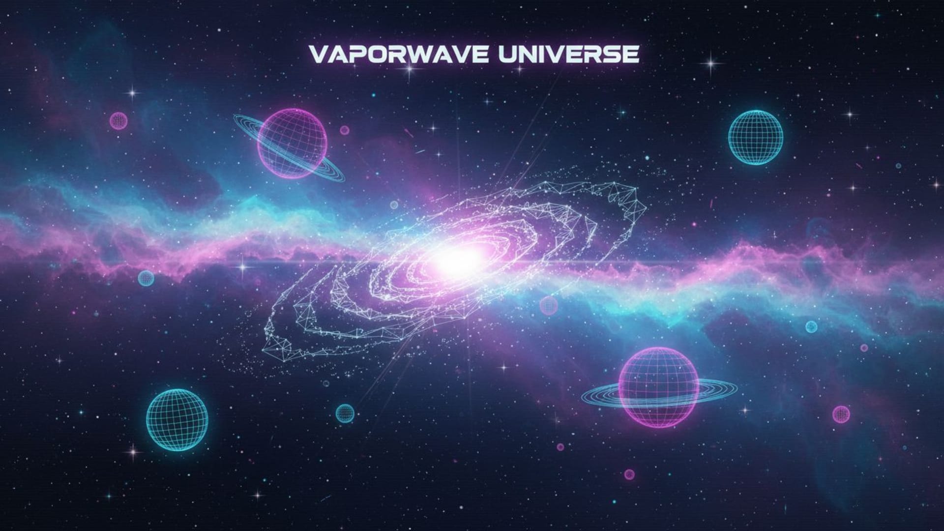 espace nébuleuse galaxie étoiles poussière cosmique sombre fond ecran univers infini lueur vaporwave planètes