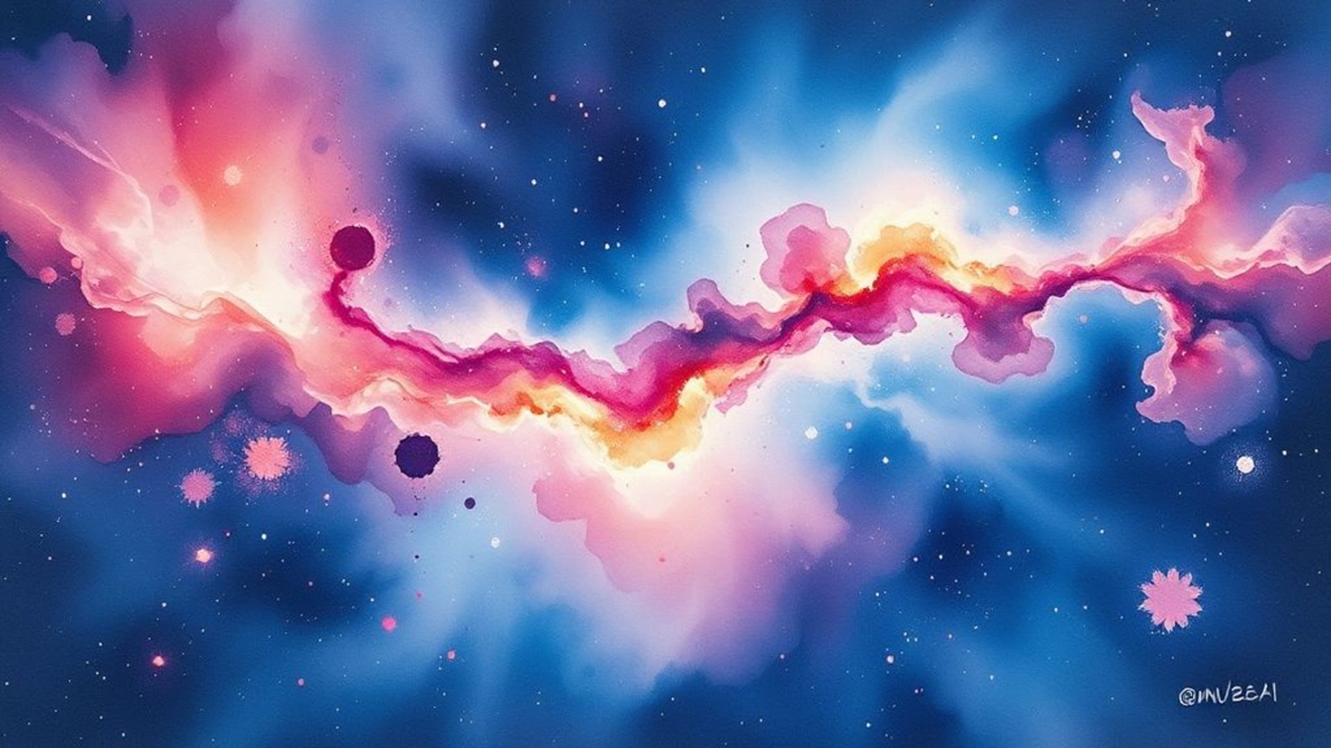 nébuleuse spatiale aquarelle galaxie aquarelle éclaboussure d'encre cosmos peint espace cosmique aquarelle tourbillons nébuleux espace pastel espace onirique cosmos éclaboussure d'encre lavage céleste éthéré espace