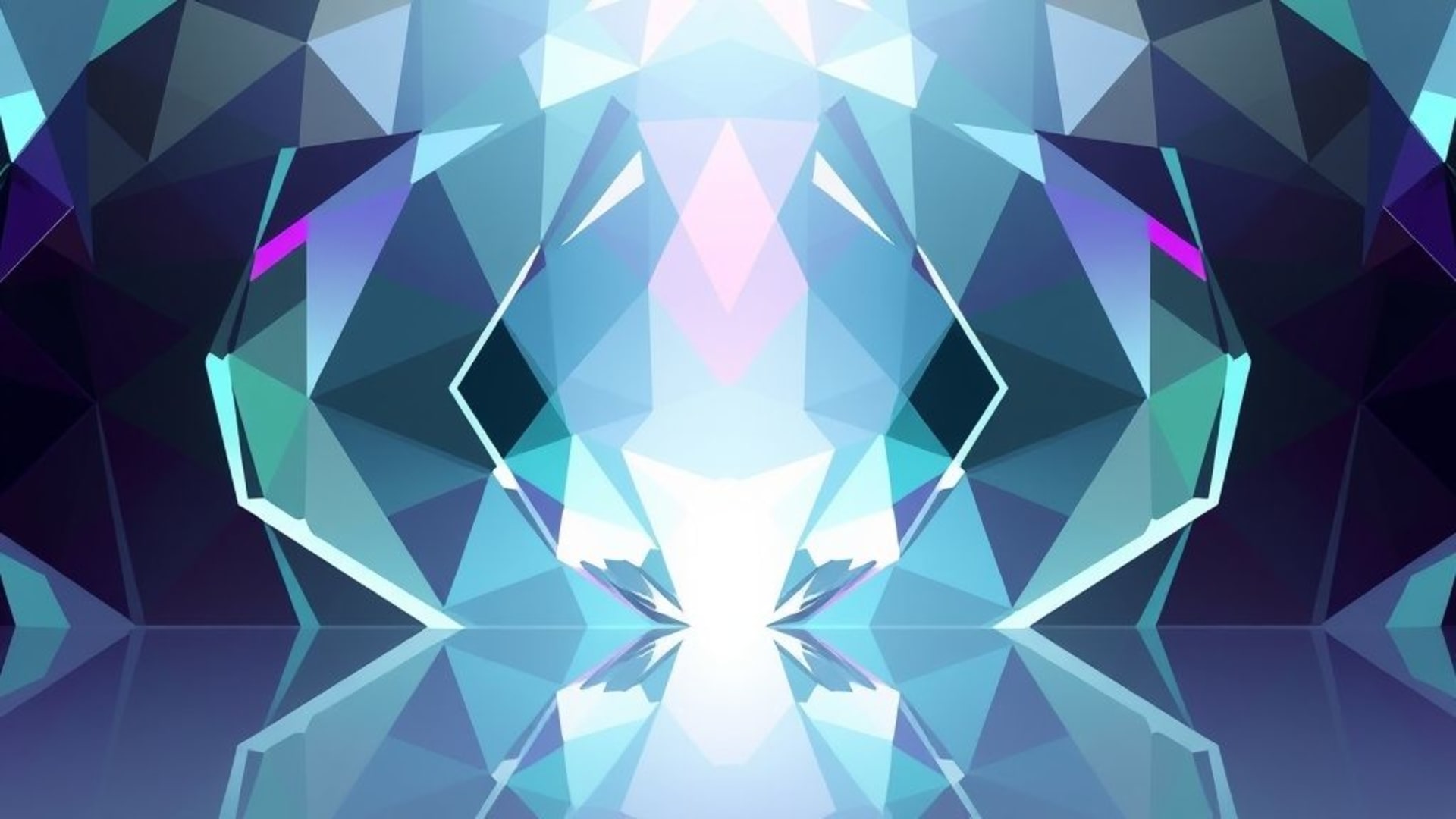 cristal gemme géométrique dégradé éclats de verre réfléchissants fond ecran illusion 3d