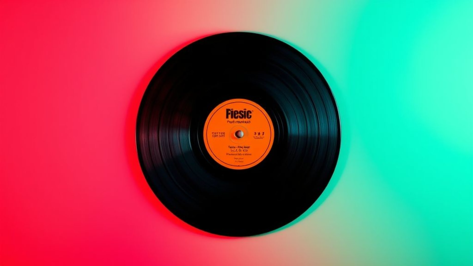 fond ecran de vinyle classique esthétique rétro culture musicale couleurs vives dégradé en arrière-plan