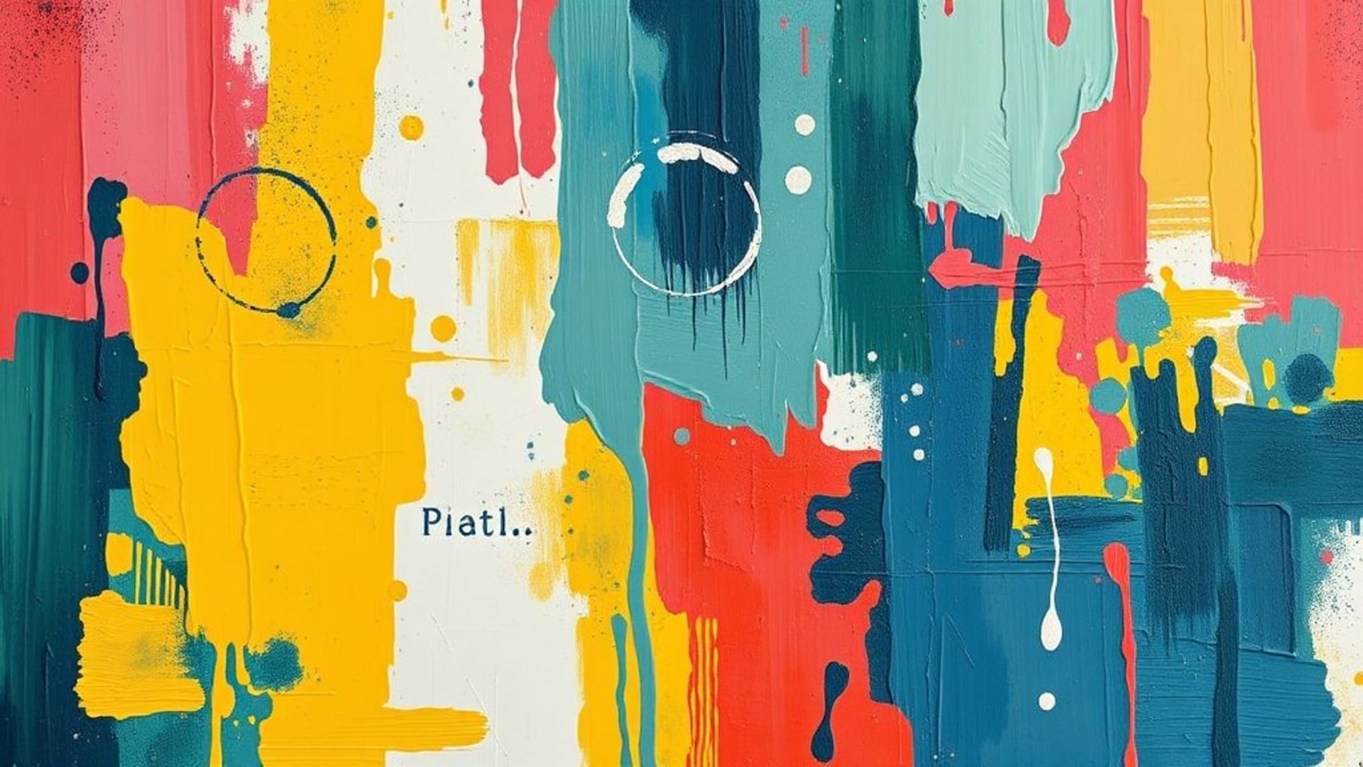 peinture d'art indépendant inspirée de l'expressionnisme abstrait, coups de pinceau audacieux, couleurs vibrantes, texture proche du fond ecran