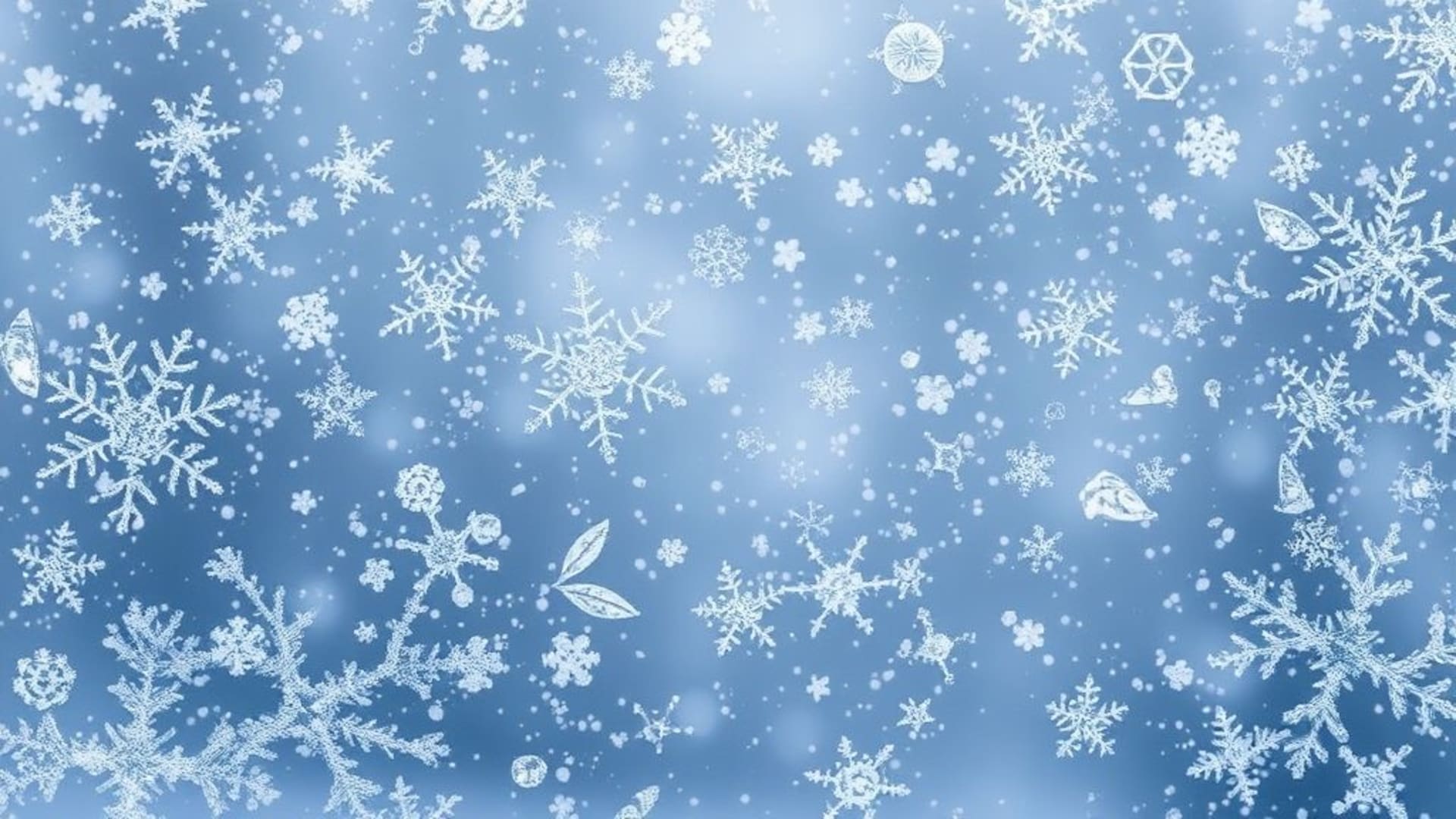 Première neige d'hiver, flocons cristallins, textures de glace, verre givré, fond d'écran frais et calme