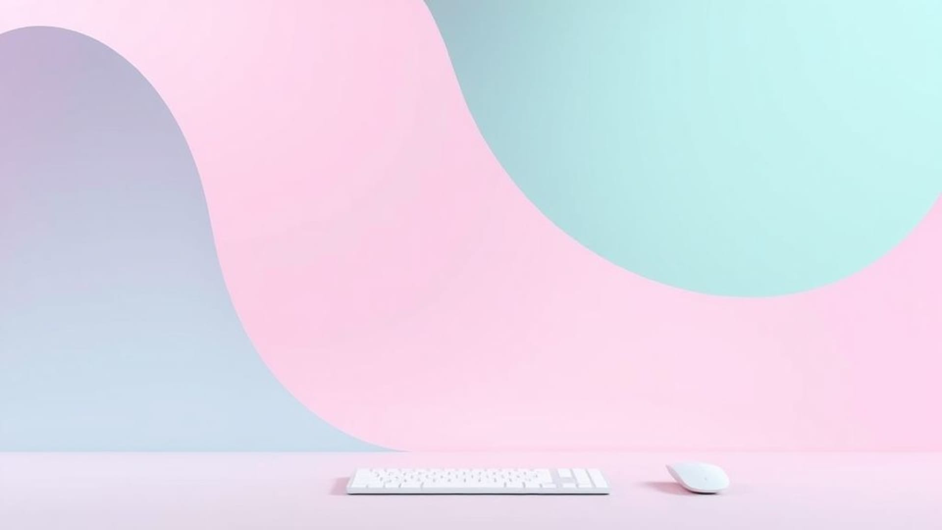 forme géométrique abstraite minimaliste pour bureau dégradé de tons pastel lignes épurées ambiance calme idées de fond ecran modernes