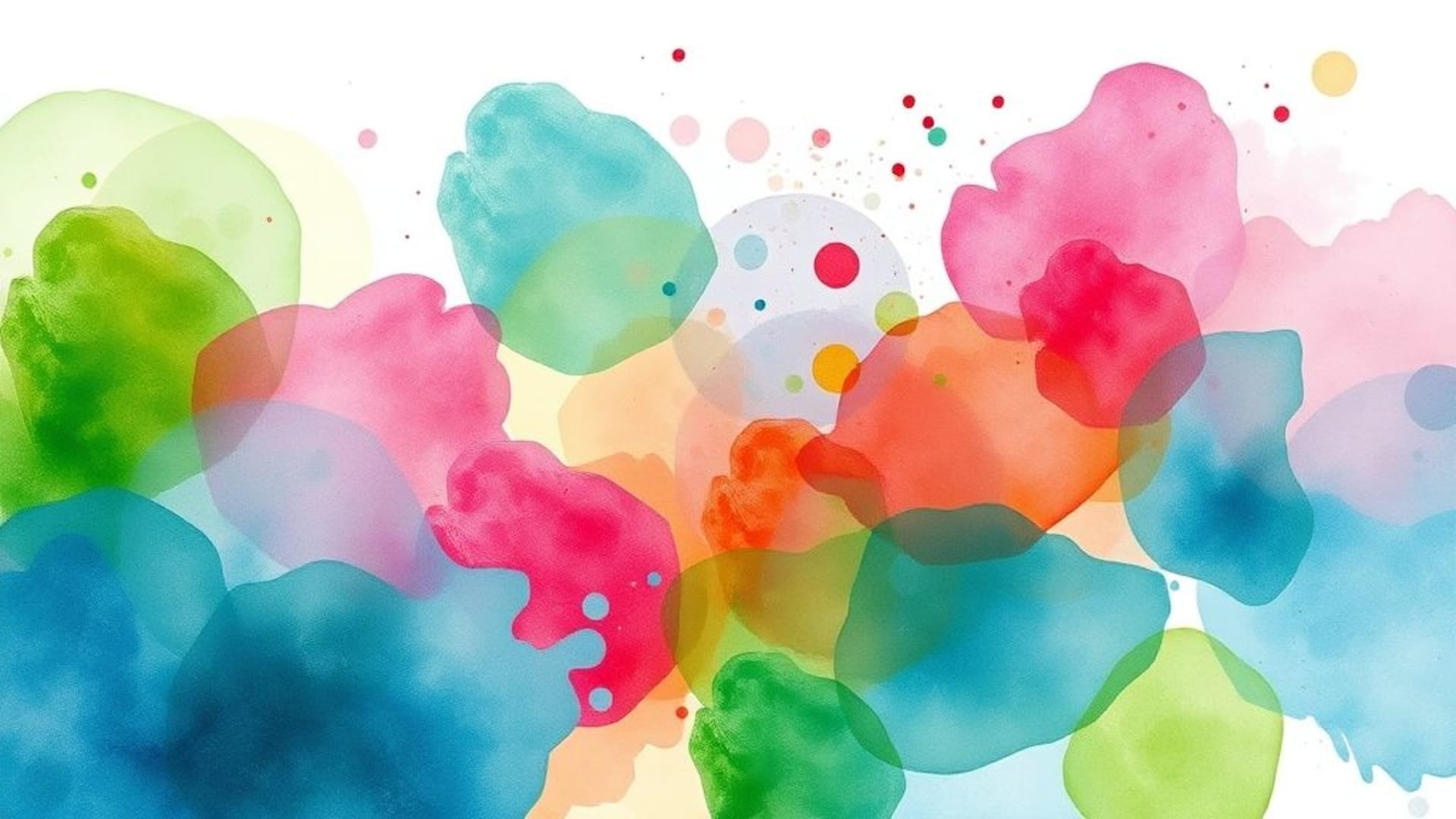 Projection abstraite d'aquarelle avec des taches, des couleurs vives, des bords doux, une texture de fond ecran