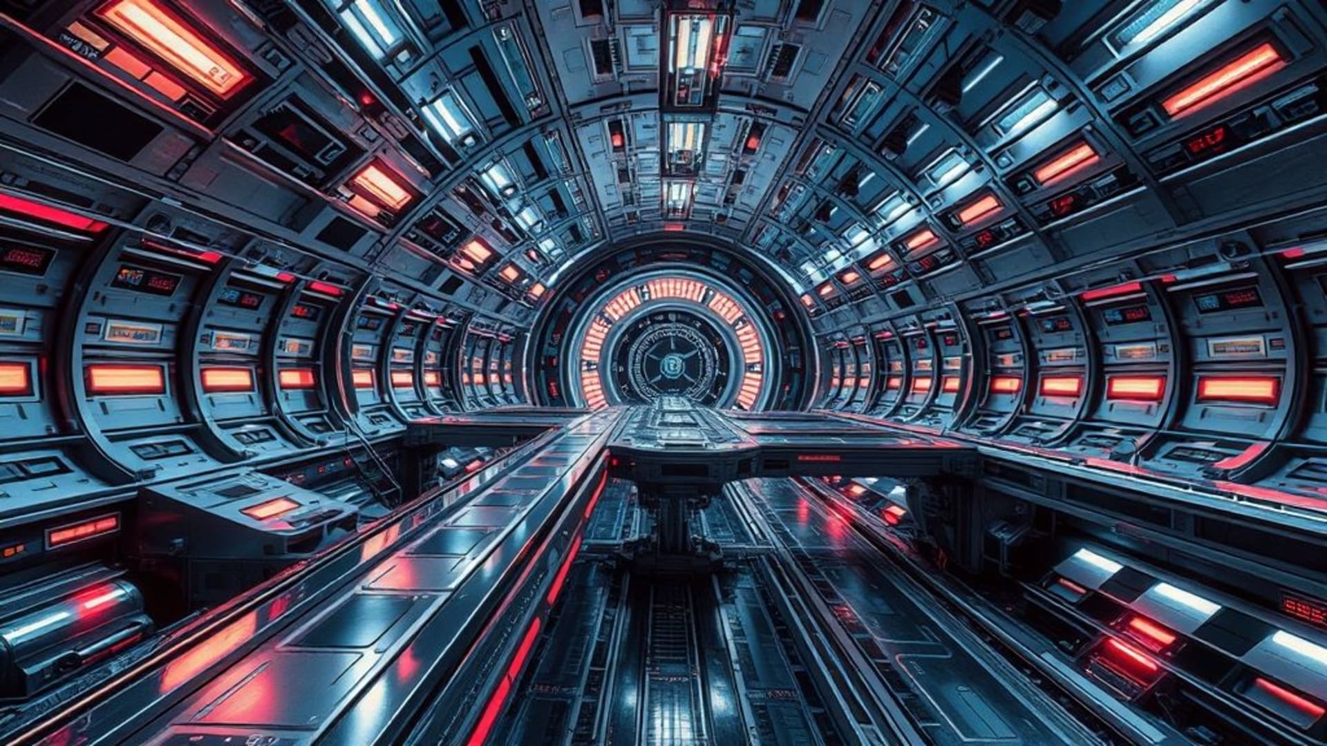 station spatiale technologie sci-fi chrome textures métalliques fond d'écran futuriste