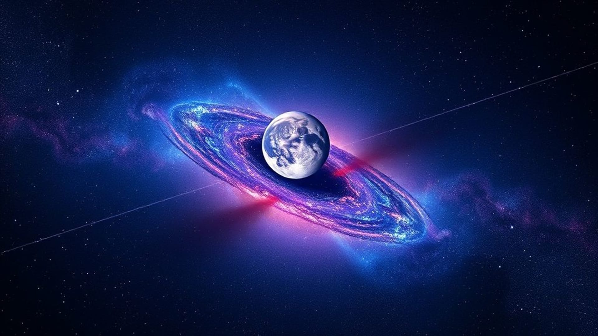 Espace galaxie nébuleuse champs d'étoiles espace profond matière noire planètes lointaines toile cosmique 4k