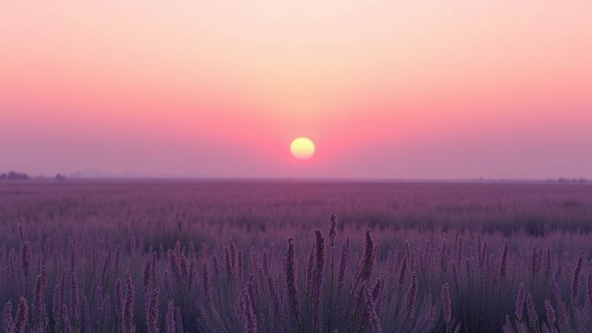 fond ecran à dégradé doux coucher de soleil pastel rose pêche lavande ciel serein art minimal