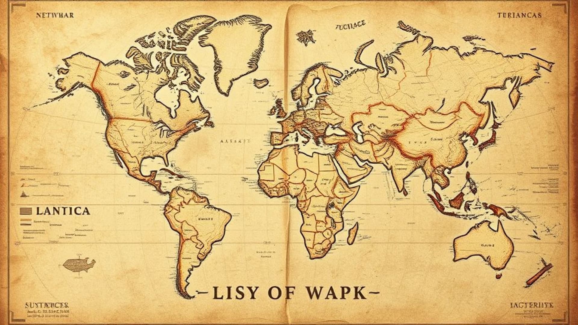 carte ancienne atlas vintage texture sépia papier froissé papier du vieux monde fond ecran
