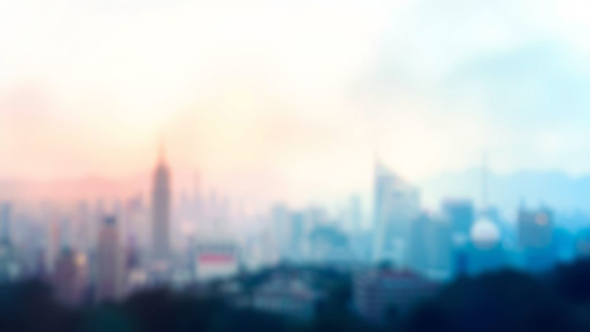 Paysage urbain aquarelle numérique de paysage urbain onirique flou bokeh fond ecran dégradé doux