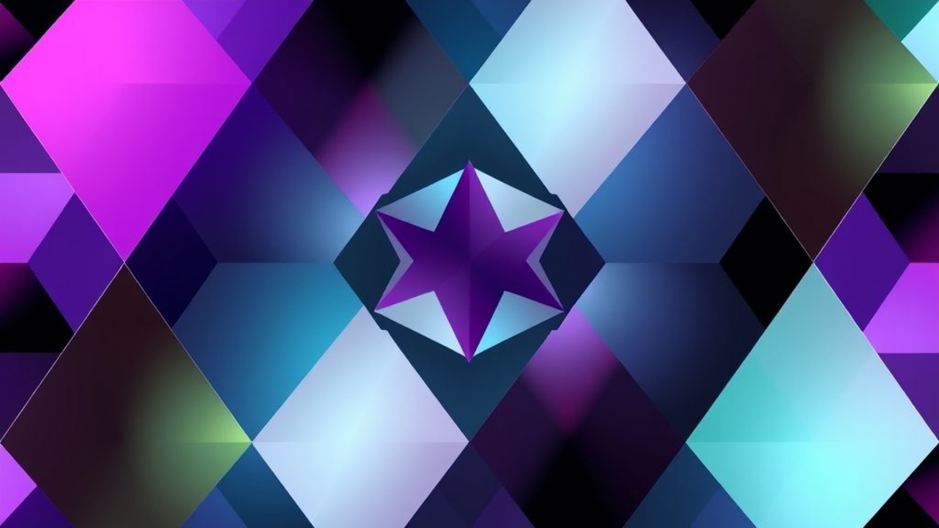 tessellement géométrique en diamant holographique chrome dégradé fond d'écran design futuriste
