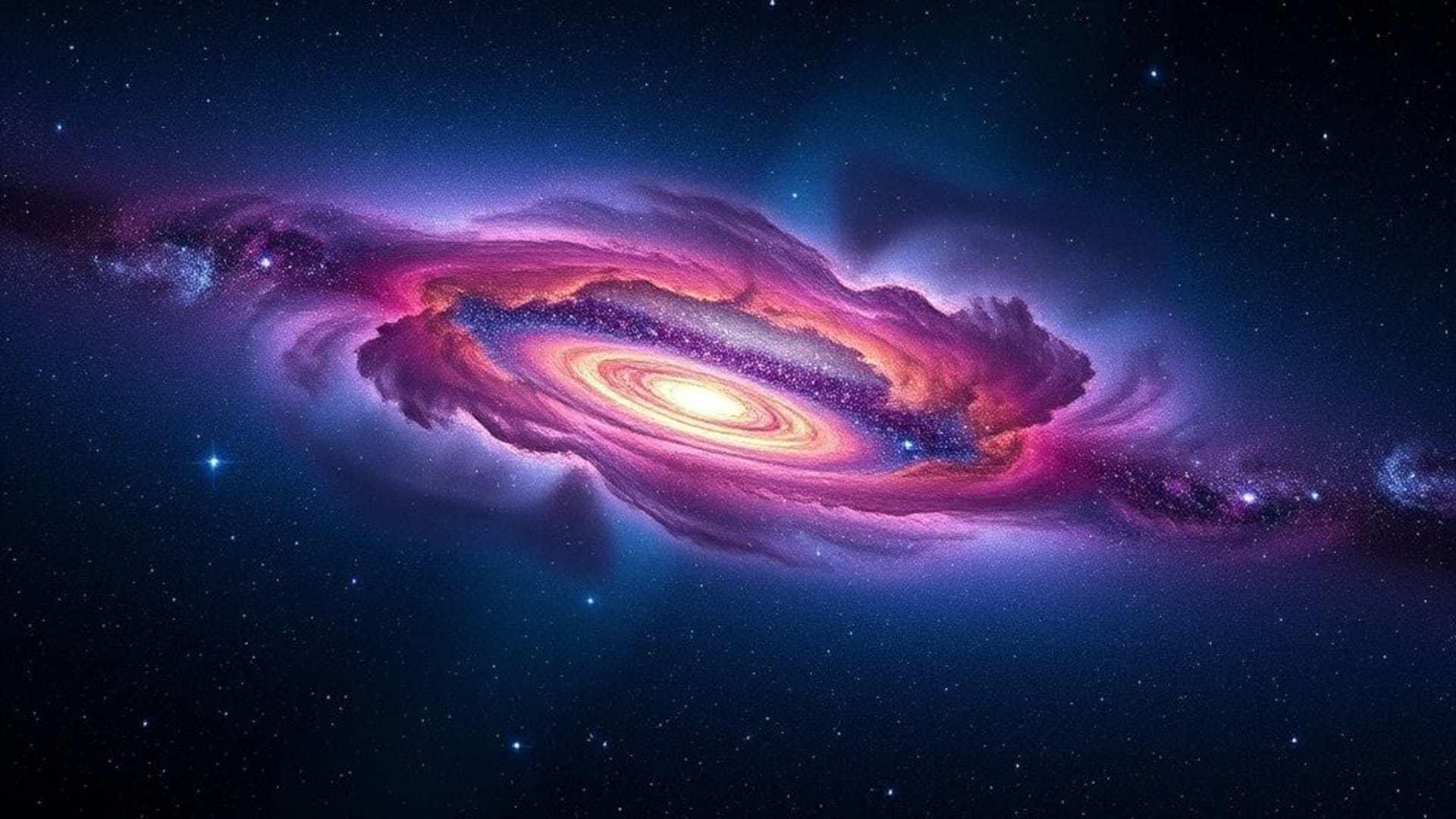 galaxie espace nébuleuse étoiles poussière cosmos système solaire bleu foncé violet aurore fond d'écran ciel étoilé ultra haute définition