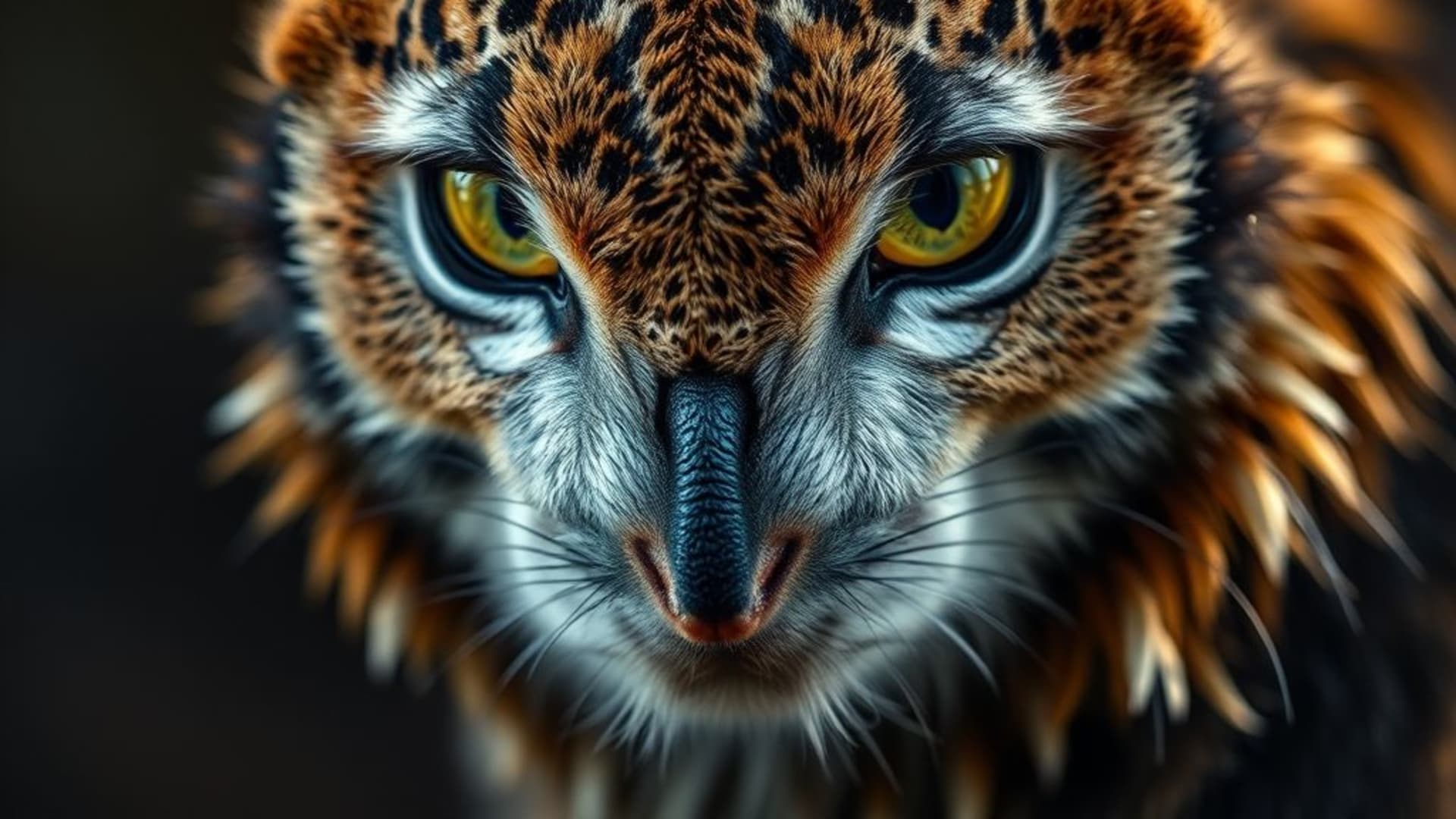 portraits rapprochés d'animaux sauvages macro poils plumes écailles nature fond d'écran dramatique éclairage haute définition