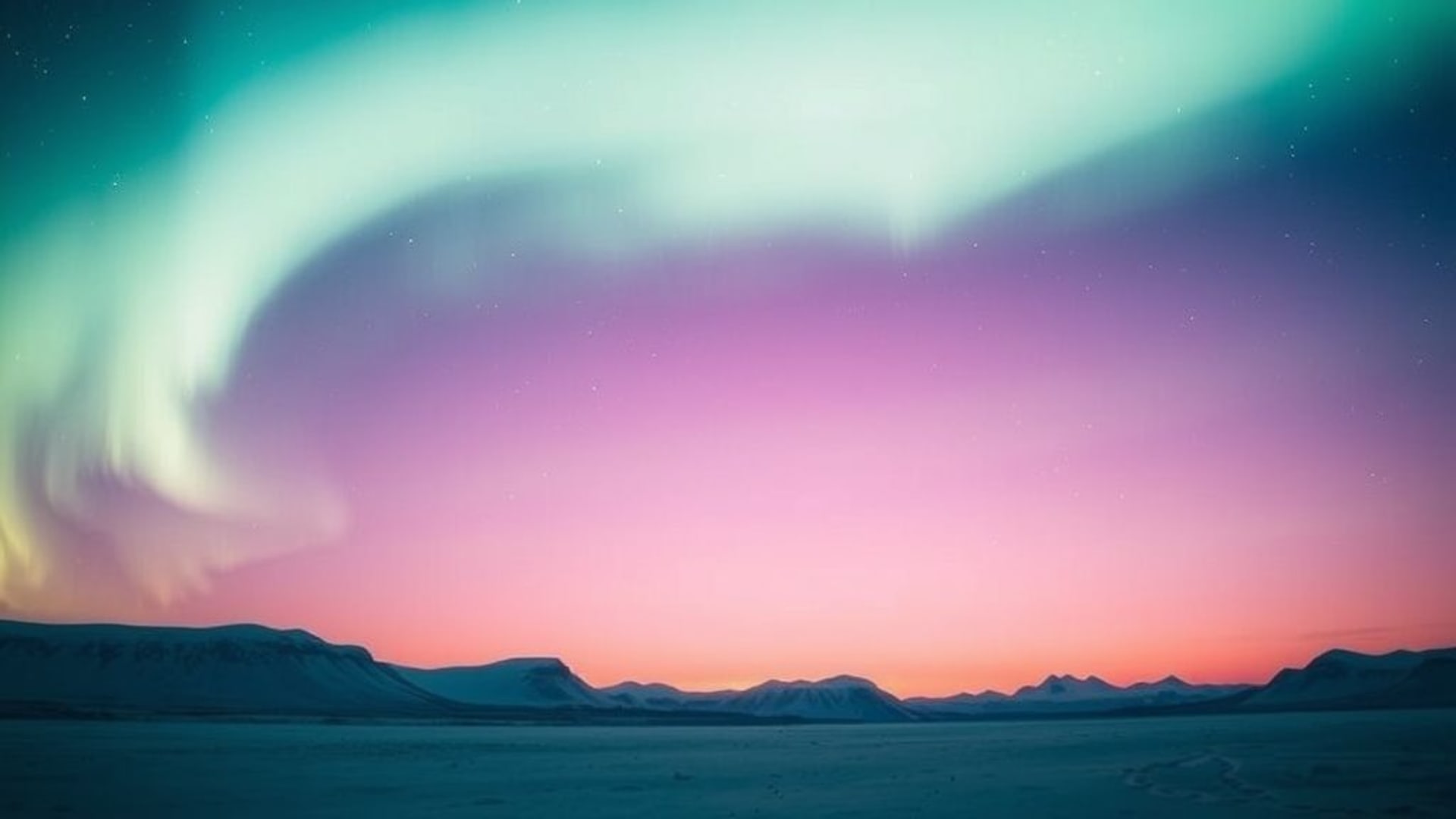 fond d'écran dégradé de ciel nocturne pastel aurora islandaise lumière polaire couleurs douces