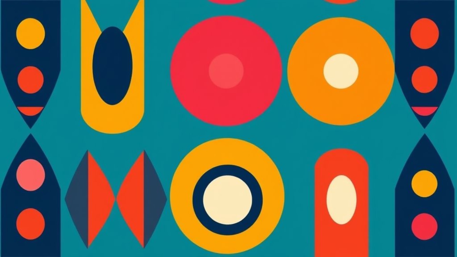 Motifs de fond ecran aux formes géométriques rétro style Memphis aux couleurs vives et audacieuses