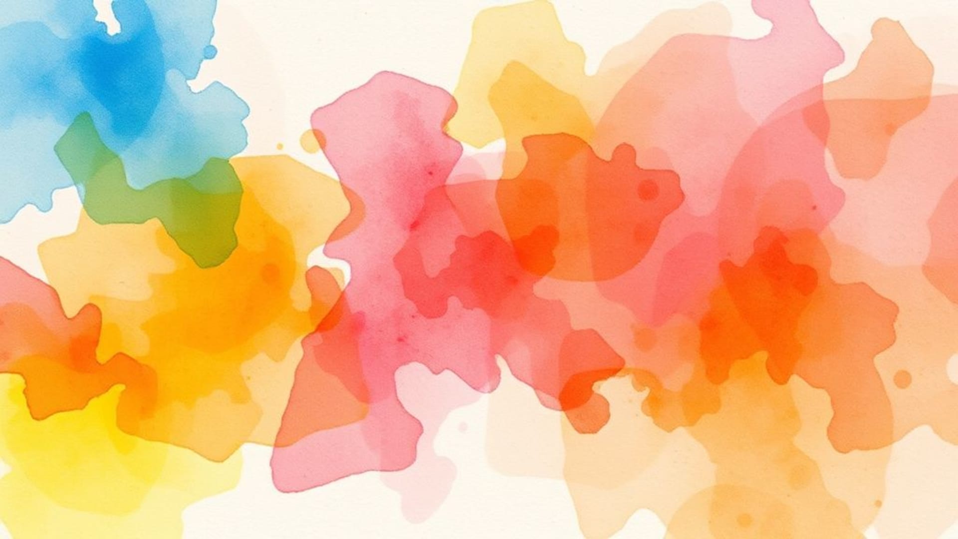 fond ecran avec éclaboussure d'aquarelle abstraite aux couleurs vives et à la texture floue aux bords doux