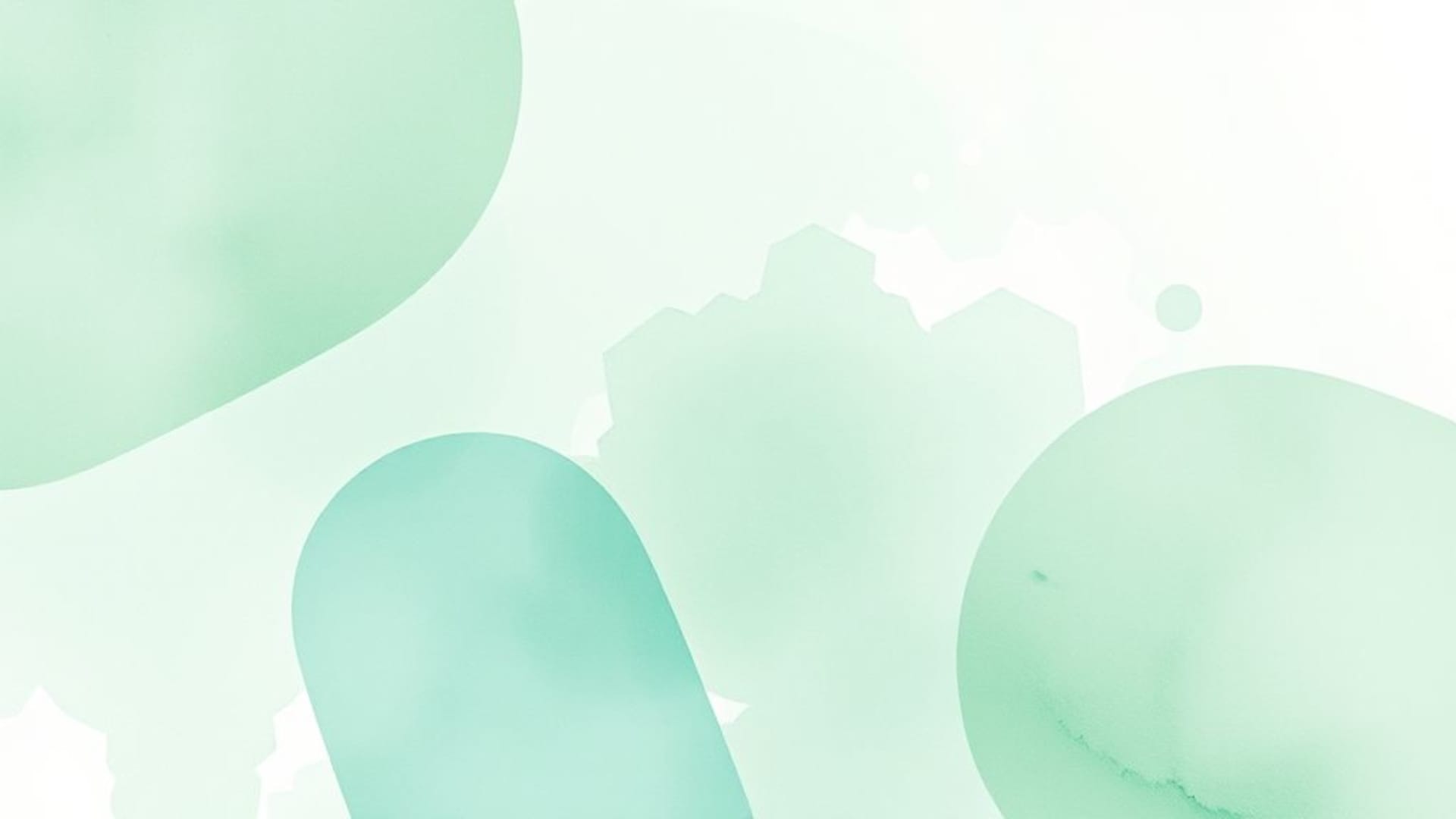arbres à la menthe en aquarelle formes abstraites vert menthe fond ecran graphique doux
