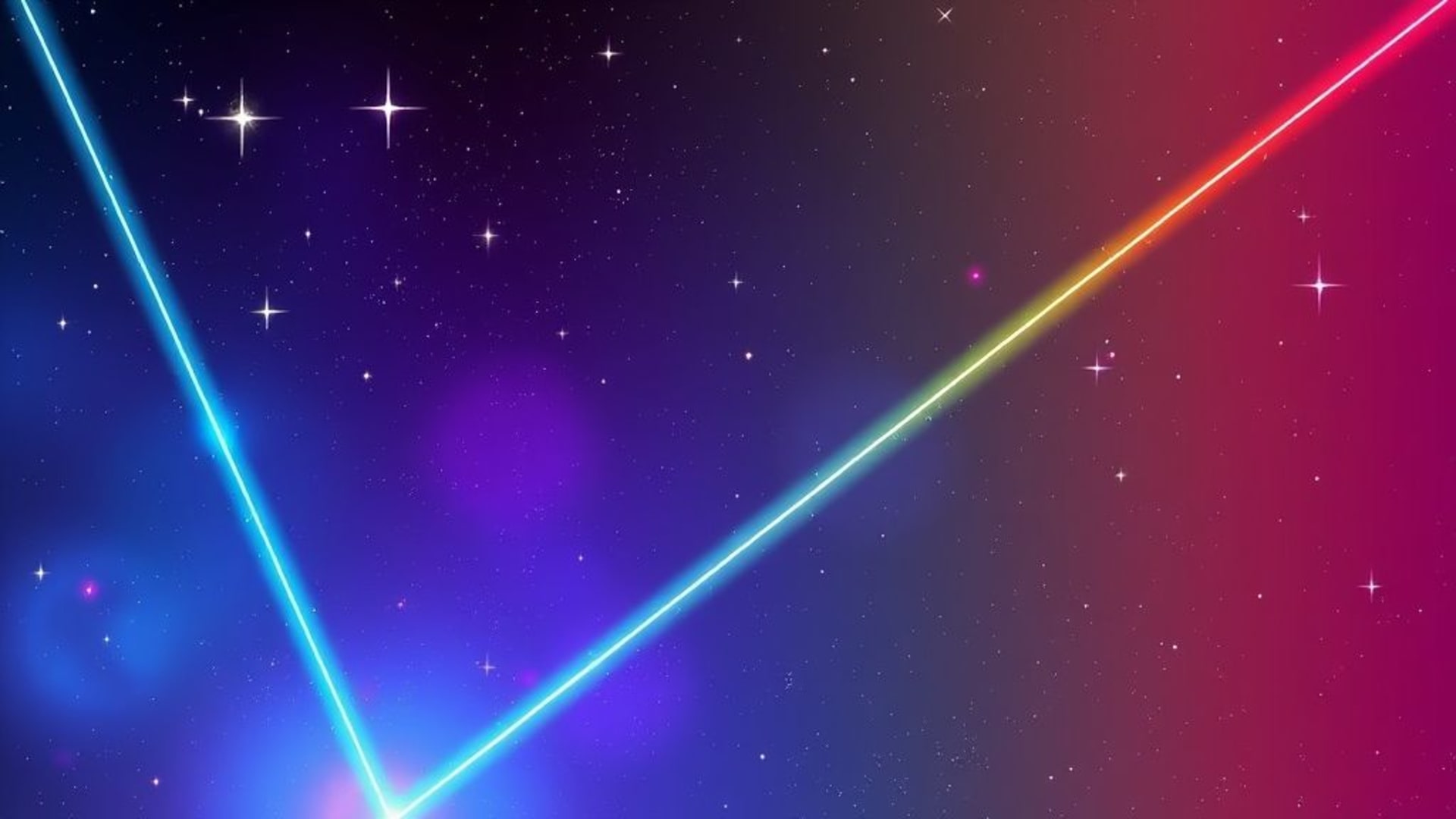 art de glitch cyberespace cyberpunk synthwave vaporwave rétro futuriste abstrait fond d'écran couleurs néon dégradé géométrie étoiles