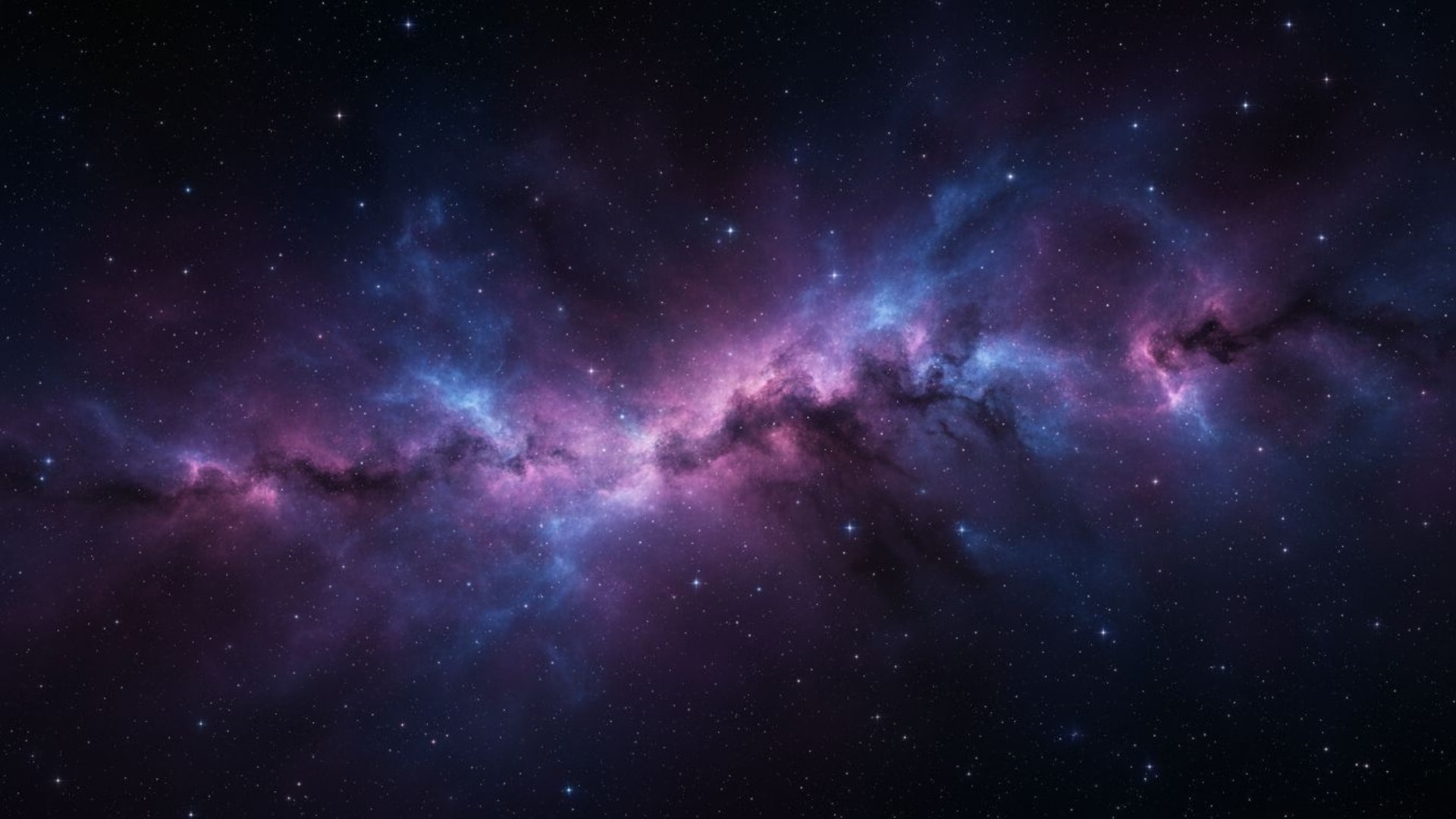 nébuleuse spatiale violette bleue rose étoiles poussière cosmique fond d'écran sombre