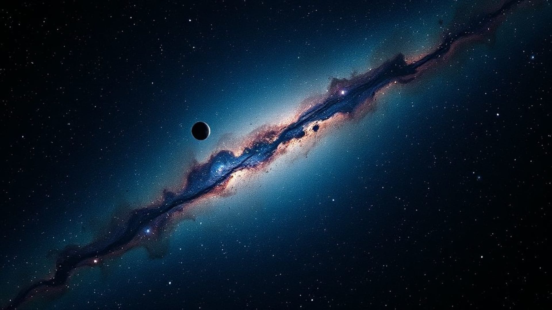 Galaxie de nébuleuses spatiales étoiles planètes cosmos aurore espace profond minuit obscur