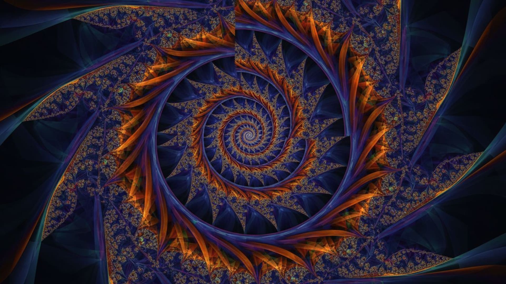 géométrie fractale, formes abstraites colorées, fond ecran hypnotisant, art numérique 4K