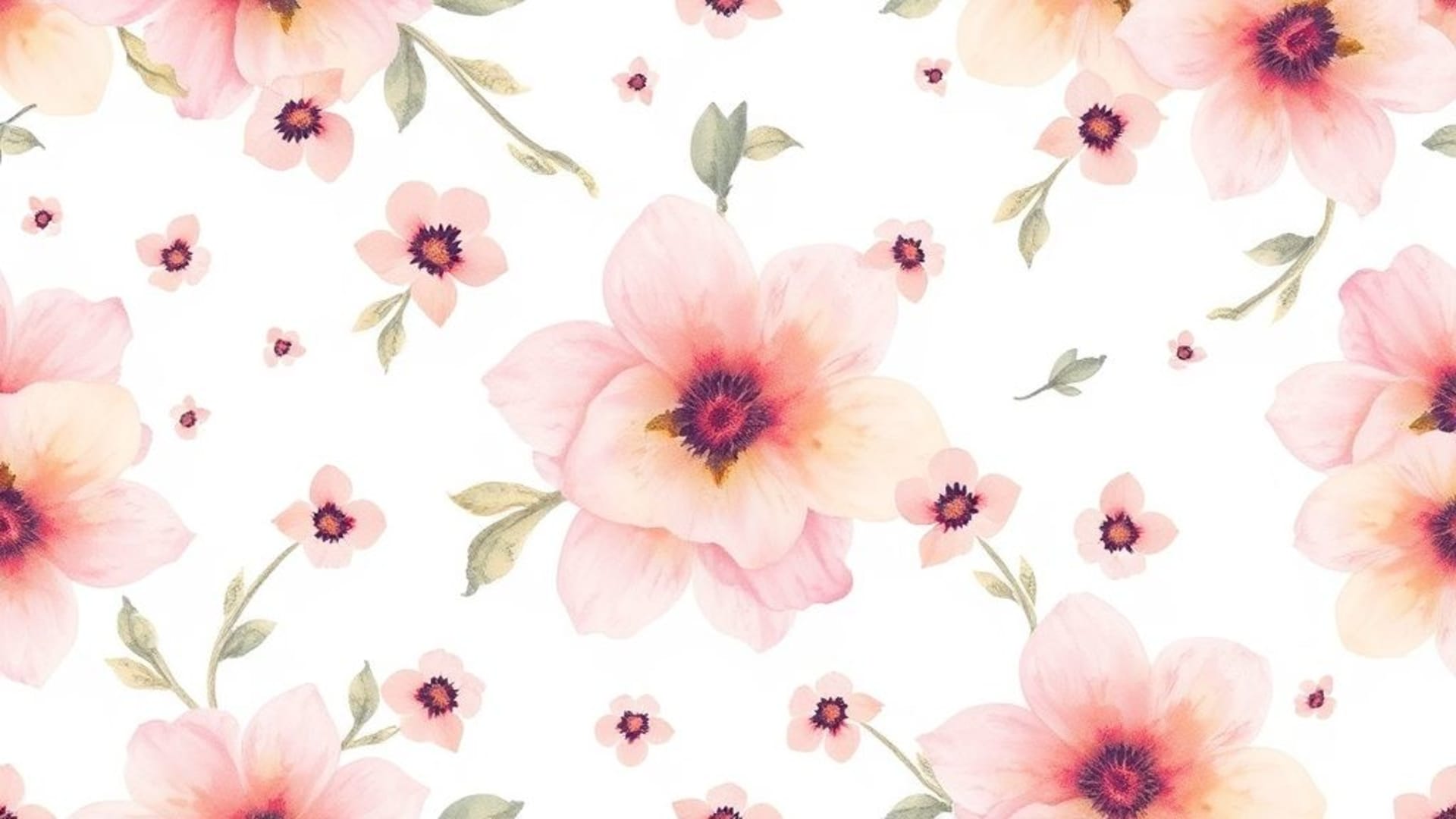 motif floral à l'aquarelle, pétales doux, fond pastel, design délicat, papier