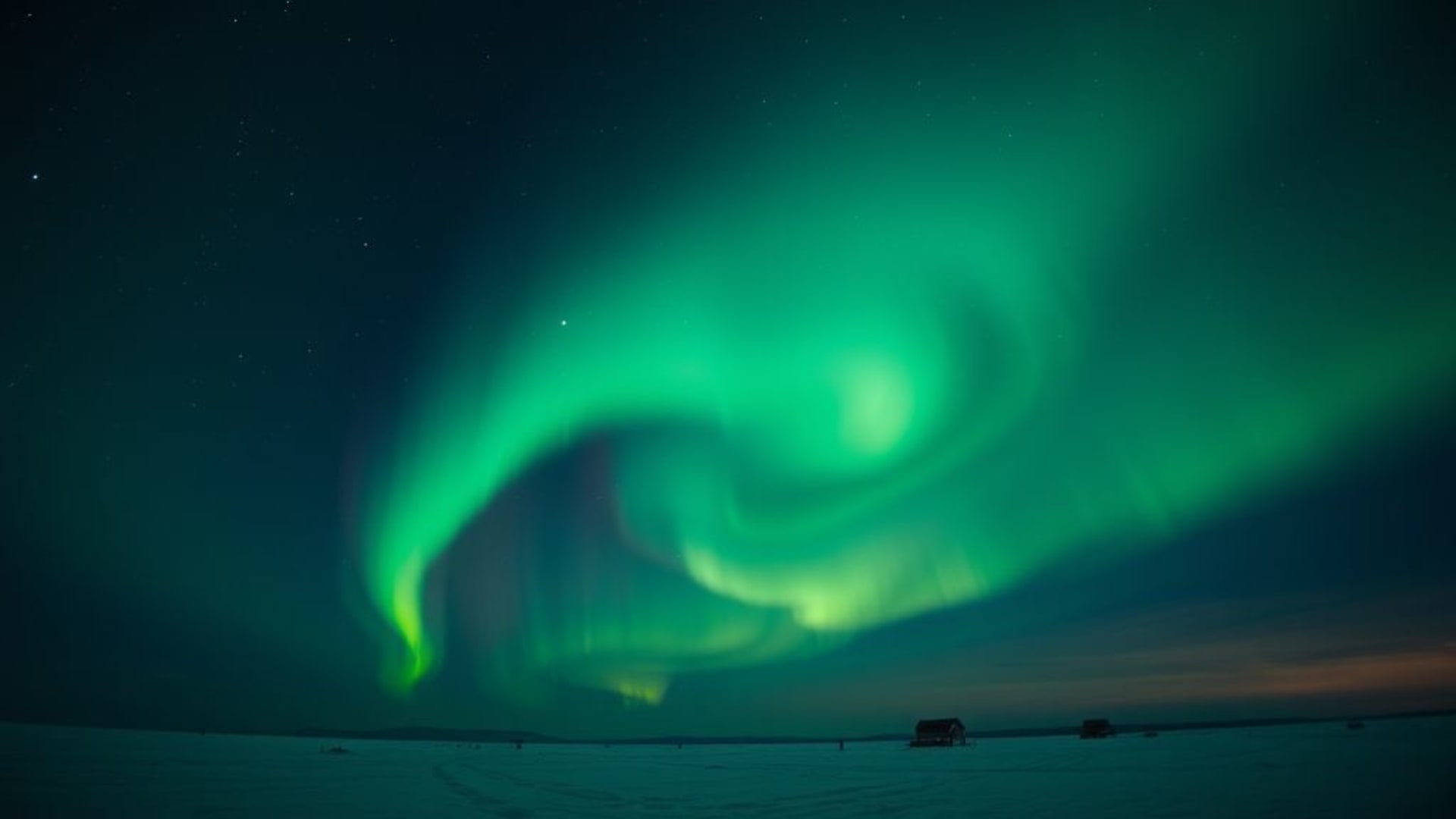 auhrore boréale lumières du nord ciel nocturne rideau vert