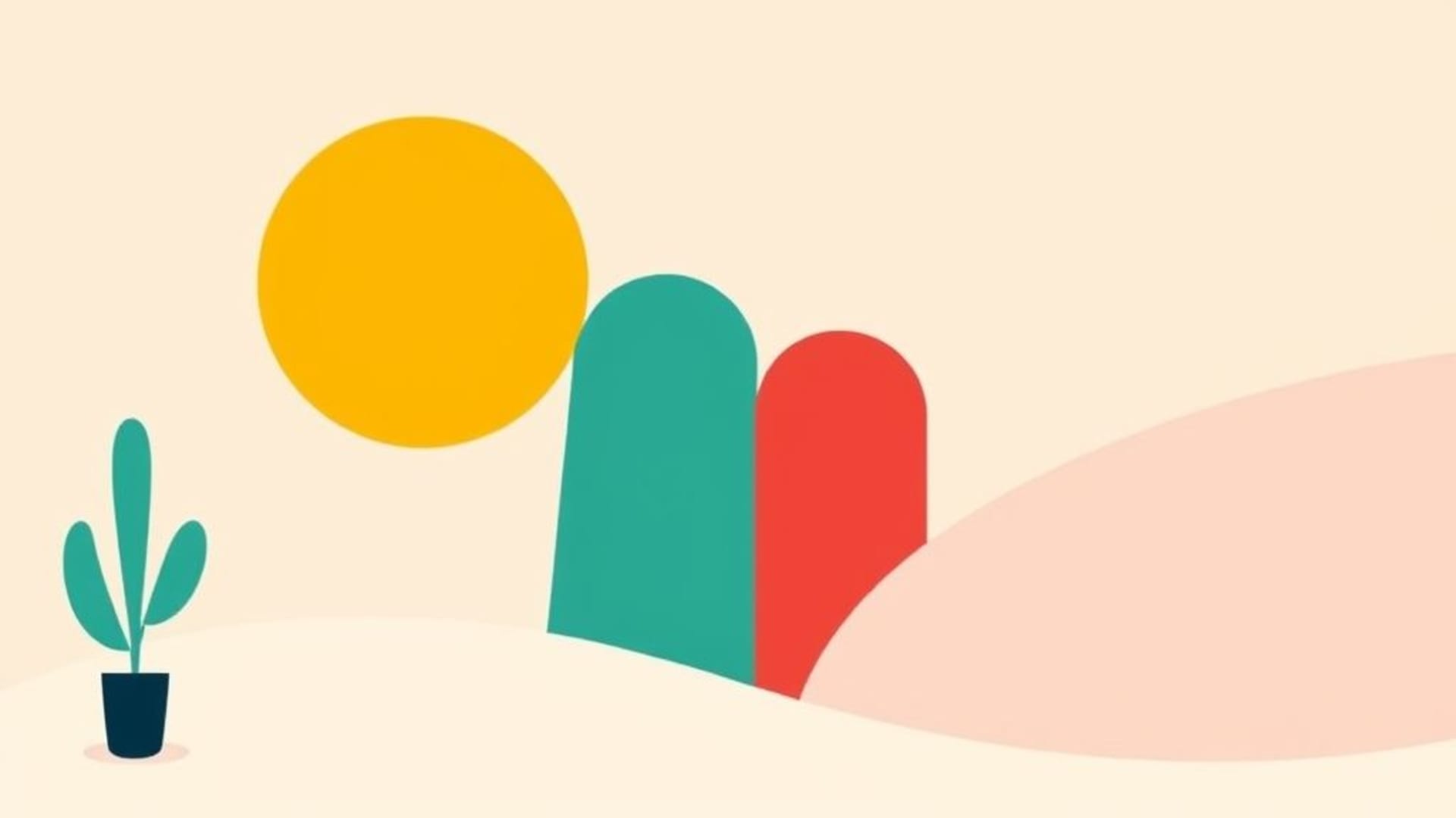 illustration vectorielle minimale plate formes simples couleurs vives design moderne épuré