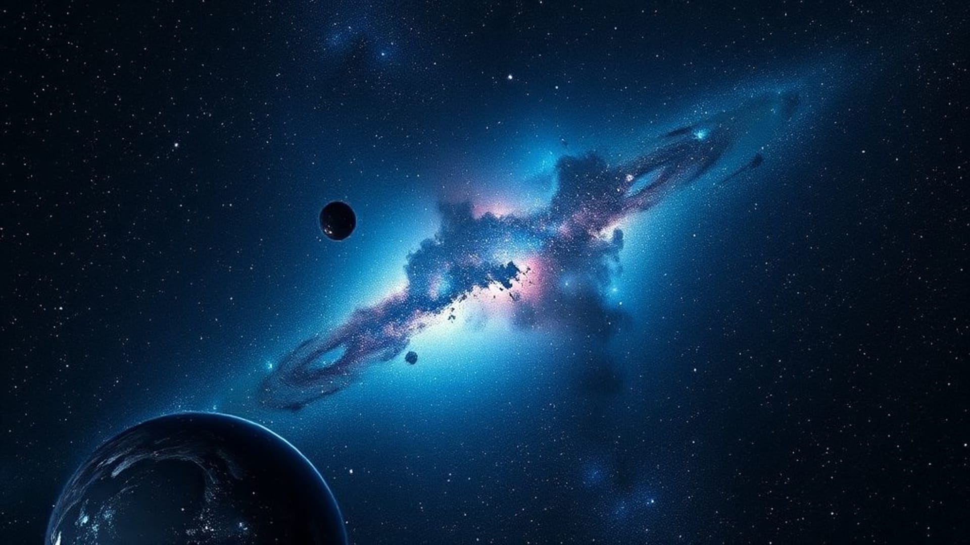 galaxie espace étoiles nébuleuse système planétaire espace sombre fond d'écran cosmique rêve poussière cosmique