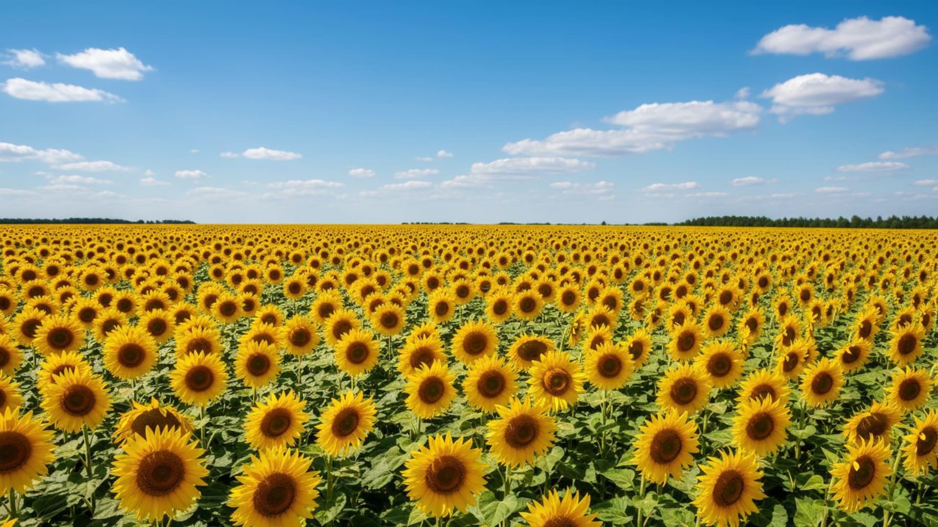 champ de tournesols ciel bleu vaste fond d'écran gai paysage naturel 4k