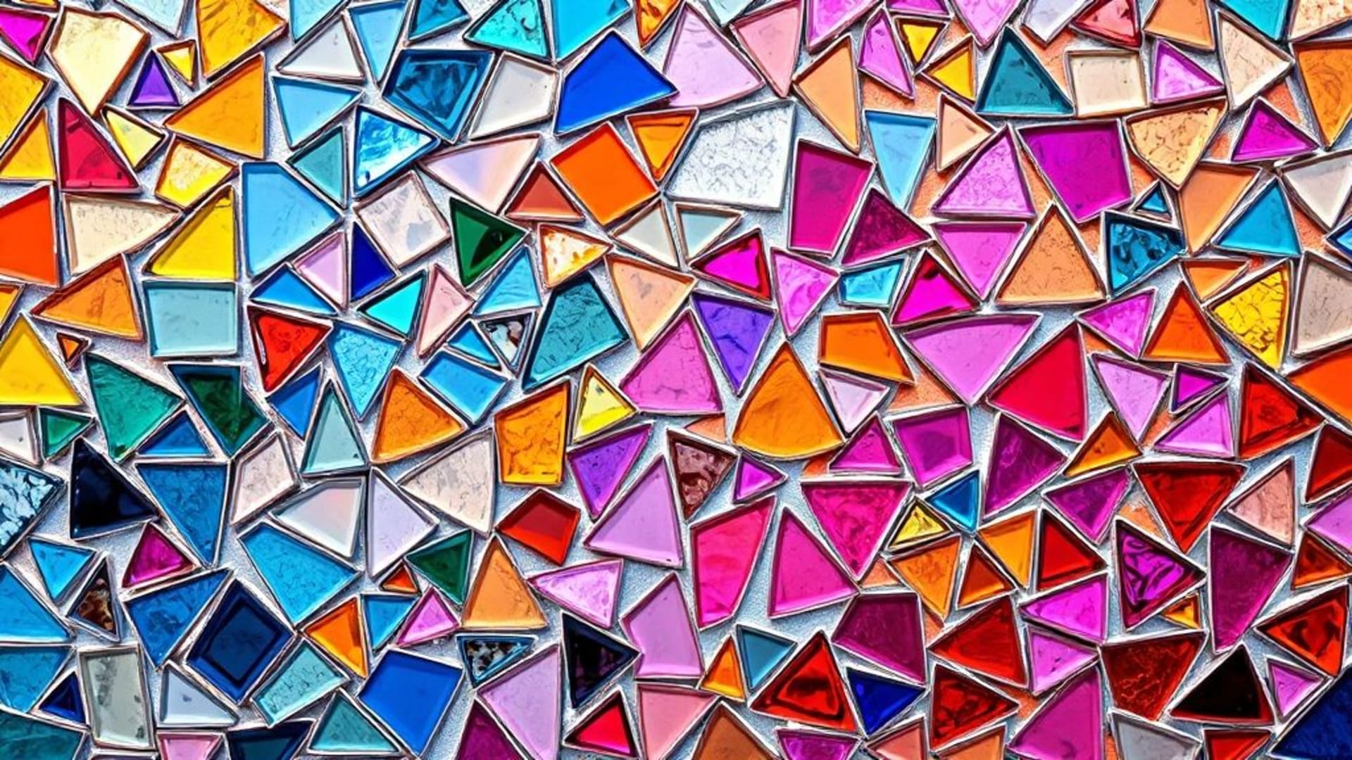 morceaux de verre de mosaïque abstraite colorés en forme géométrique fond ecran kaléidoscope texture scintillante