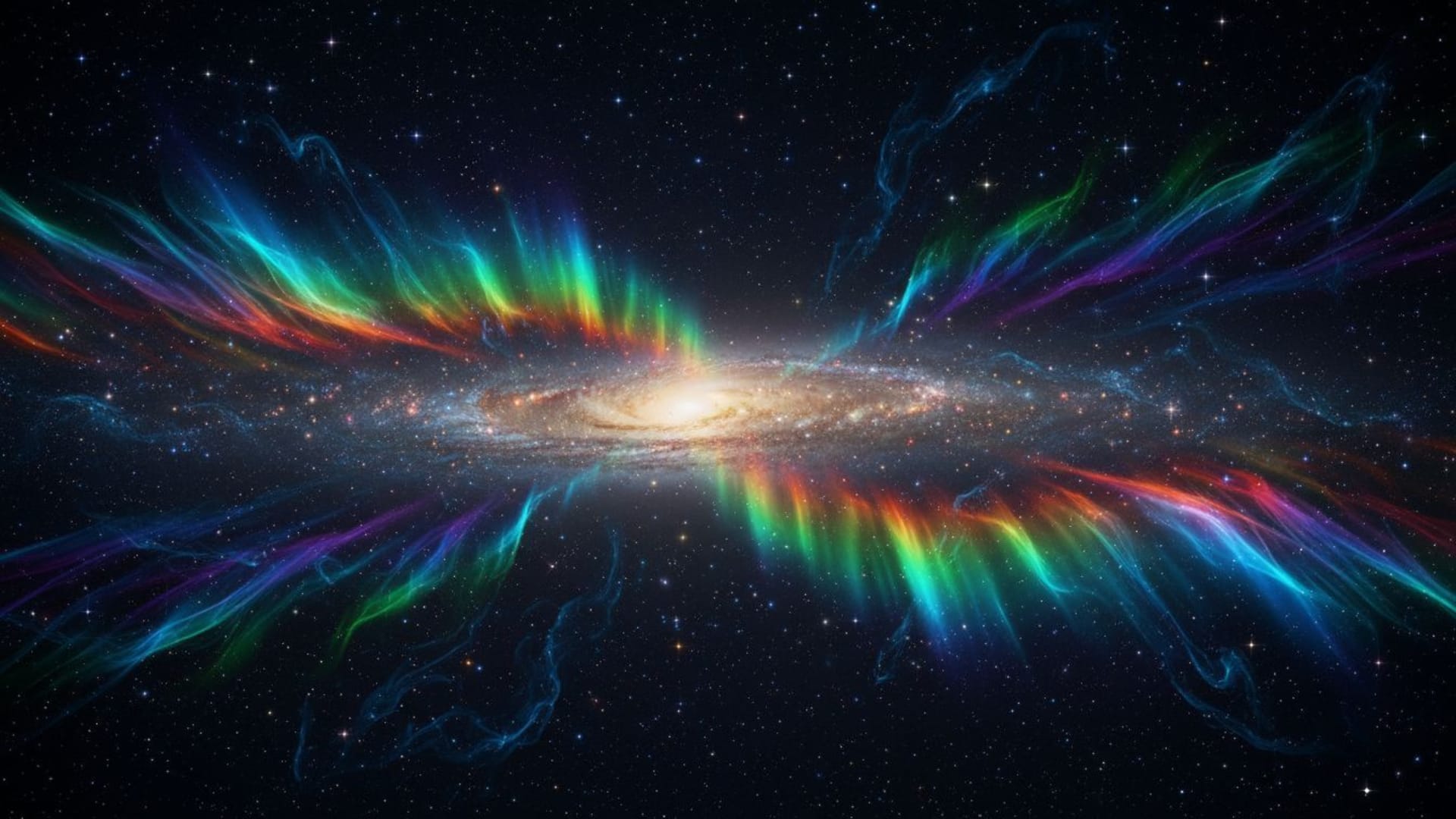 Galaxie espace nébuleuse étoiles poussière cosmique aurore boréale Voie lactée matière noire couleurs vibrantes espace profond fond ecran.