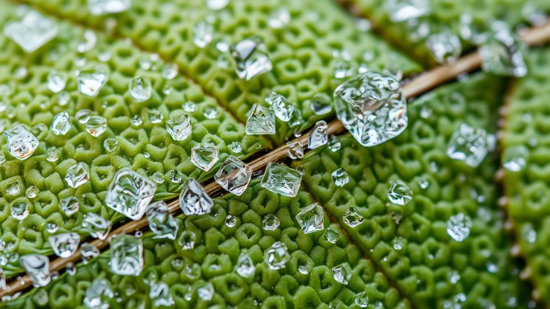 micro macro feuille écorce échelle plume poil cristal glace gelée rosée pollen veine texture granuleuse