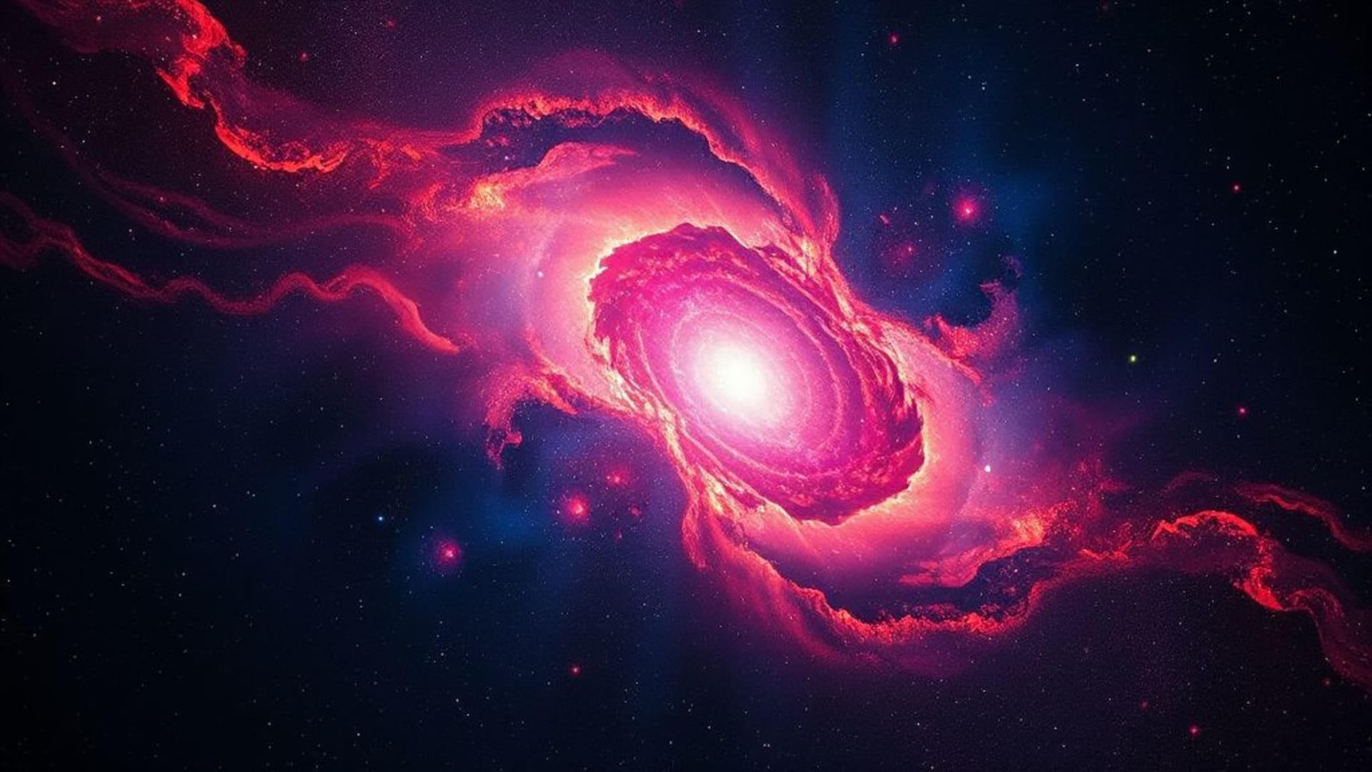 poussière cosmique nébuleuse galaxie tourbillon couleurs vives espace sombre fond d'écran