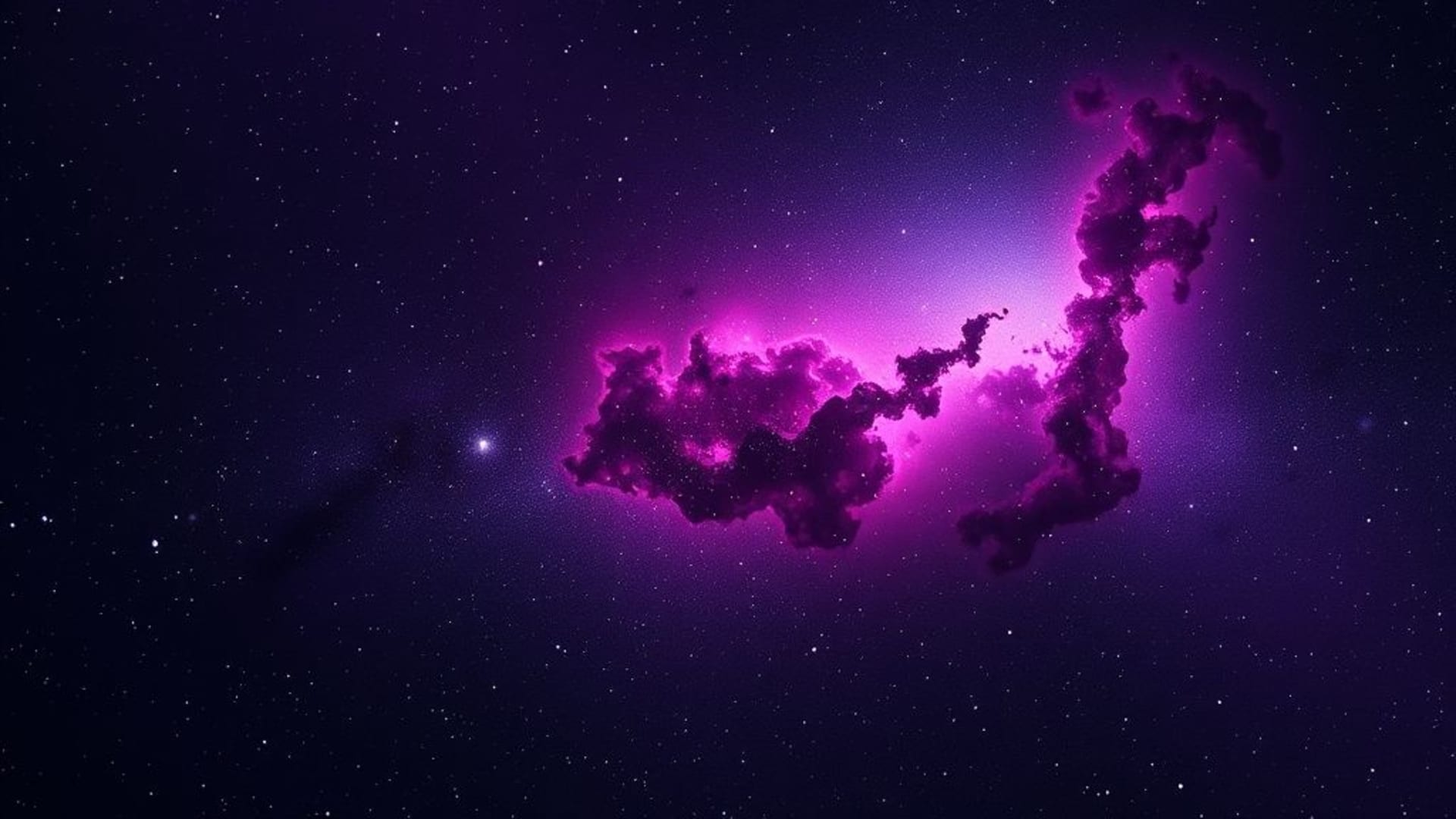 galaxie nébuleuse espace étoiles sombre violet rose cosmos fond d'écran science-fiction inspirant