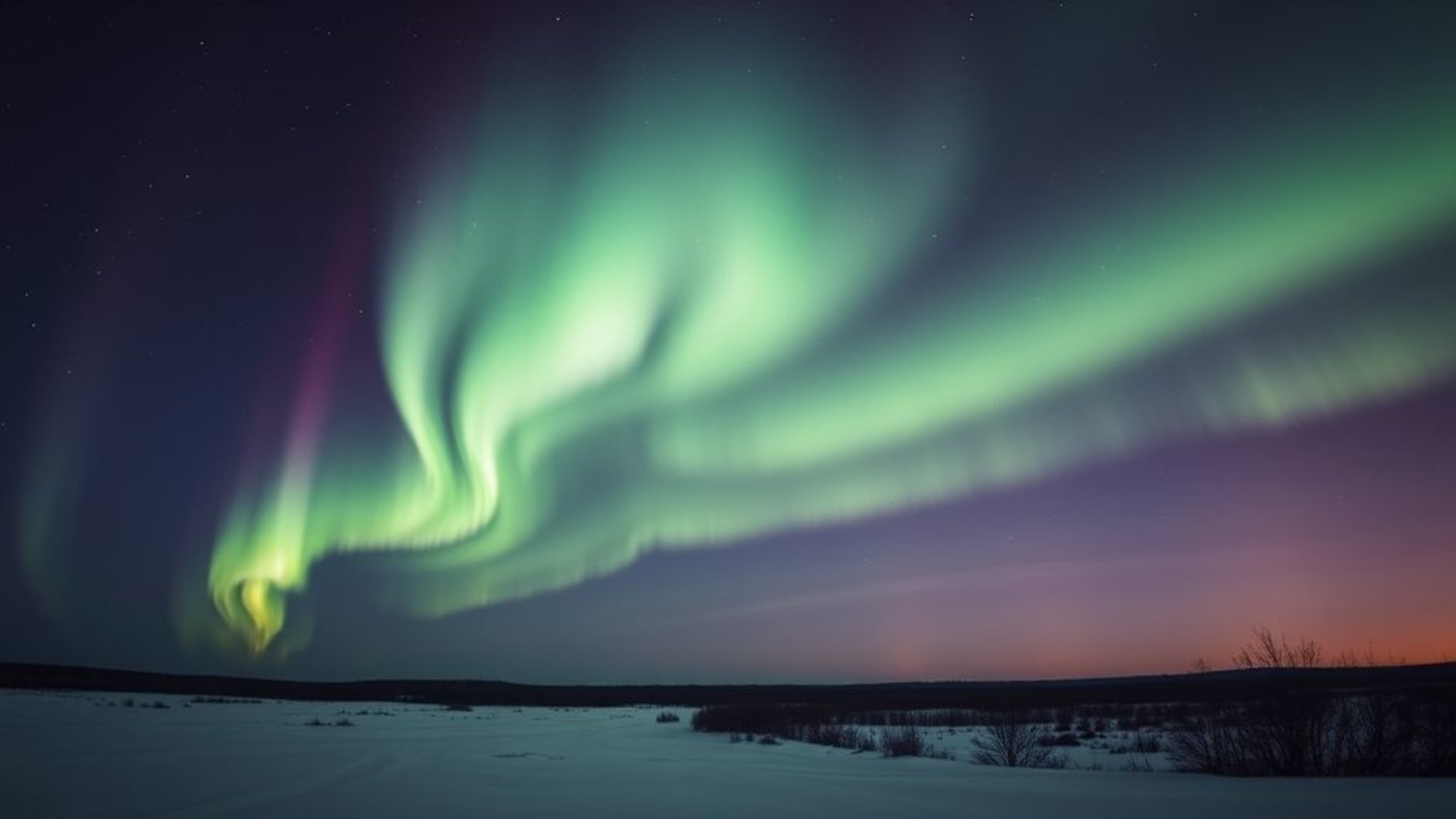 lumières du nord aurore boréale ciel nocturne dégradé photographie fond d'écran tons froids