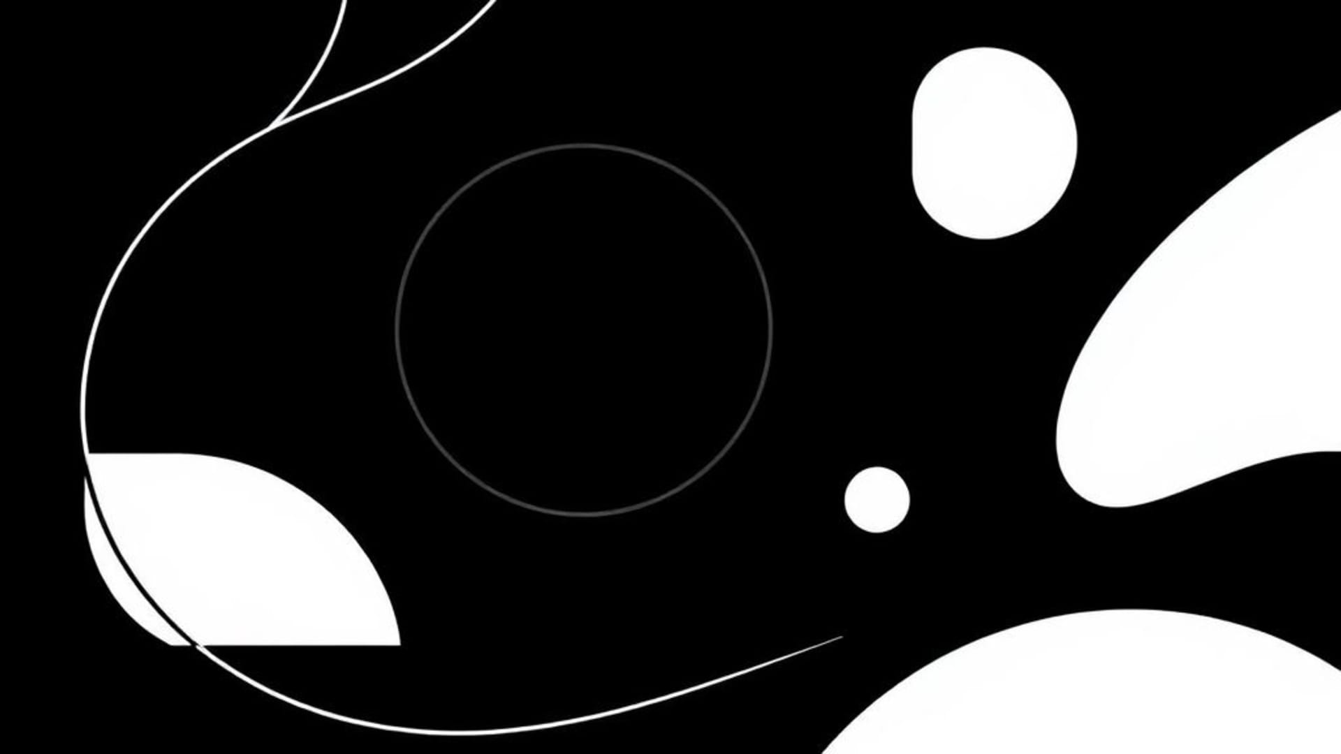 formes abstraites monochromes minimalistes lignes géométriques noir blanc fond ecran élégant