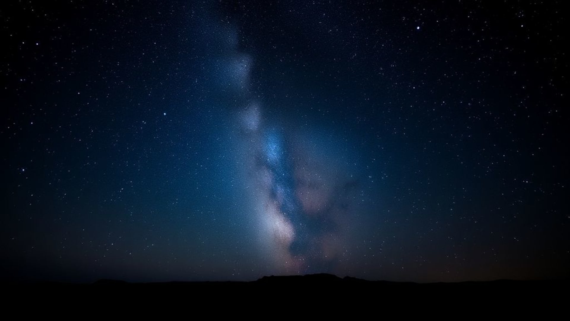milky way night sky galaxy stars dark blue gradient wallpaper serene cosmic