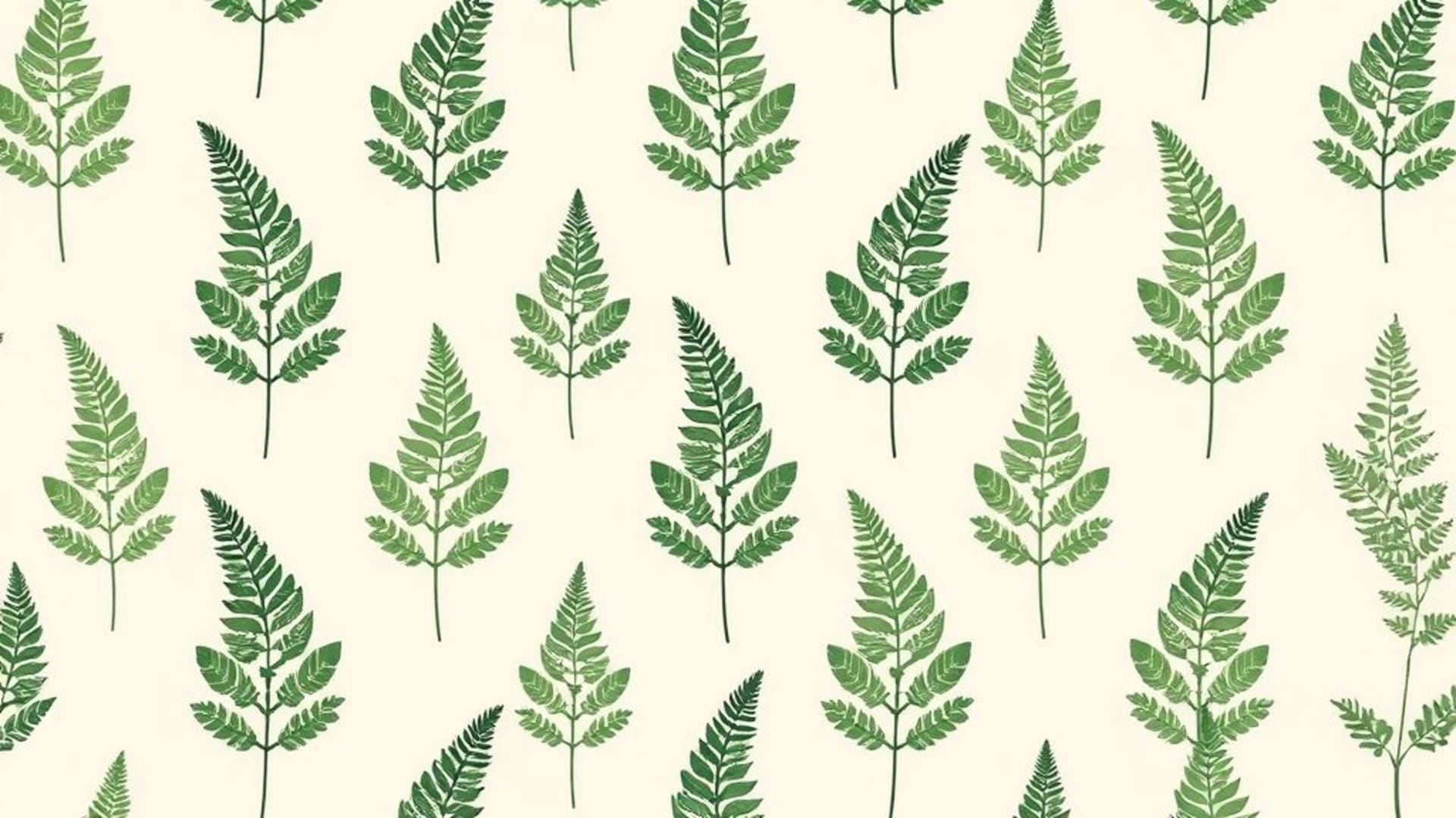 fern pattern wallpaper botanical repeating leaf pattern green chic decor