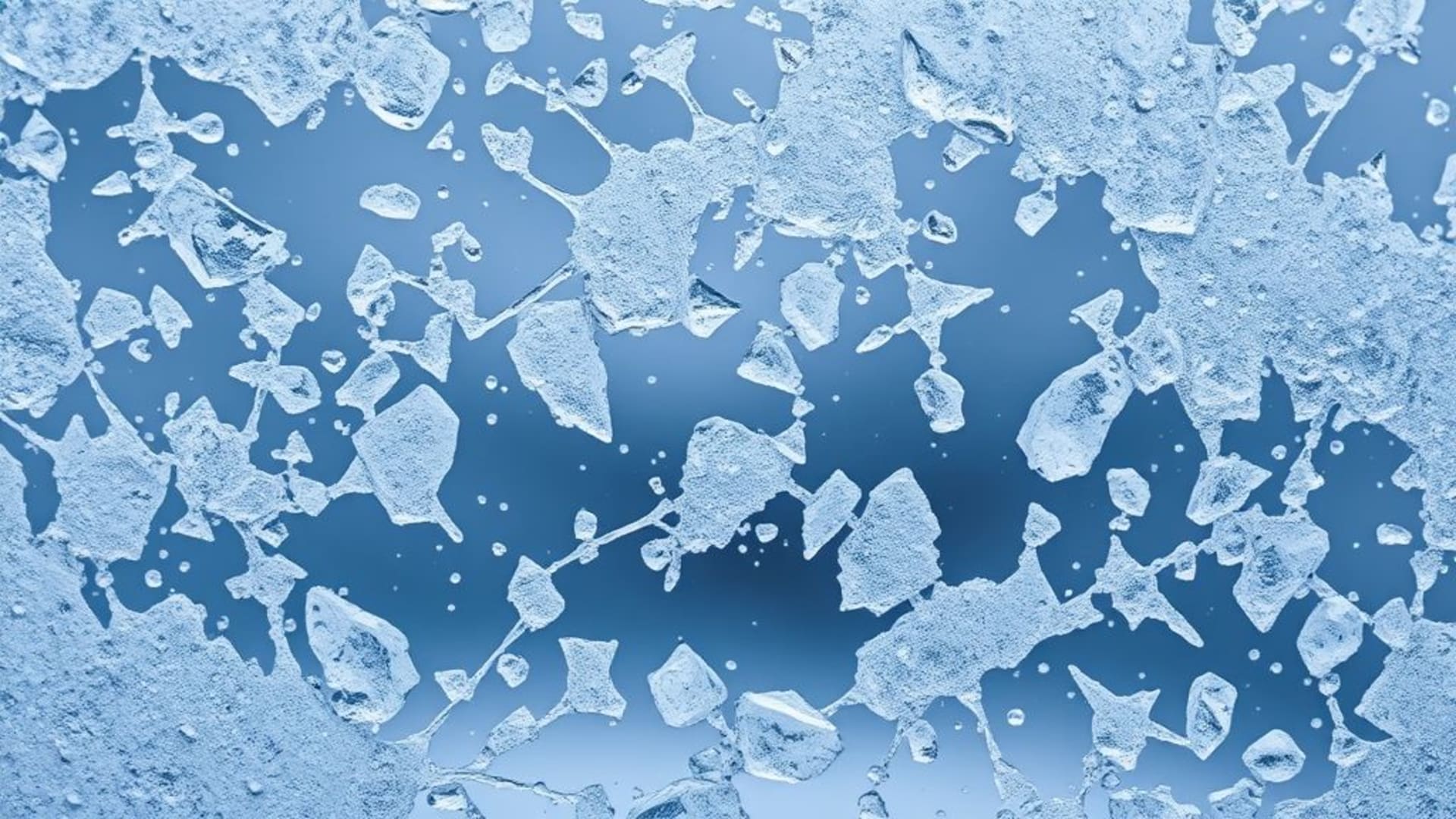 cristaux de glace fenêtre givrée texture macro froide bleue blanche fond ecran