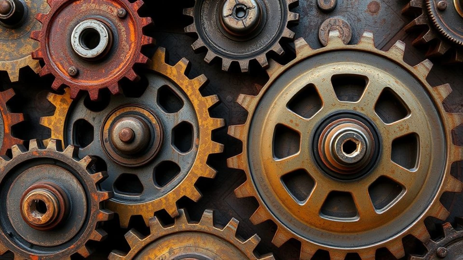 rouages steampunk textures métalliques vintage machinerie design fond ecran industriel engrenages rouillés