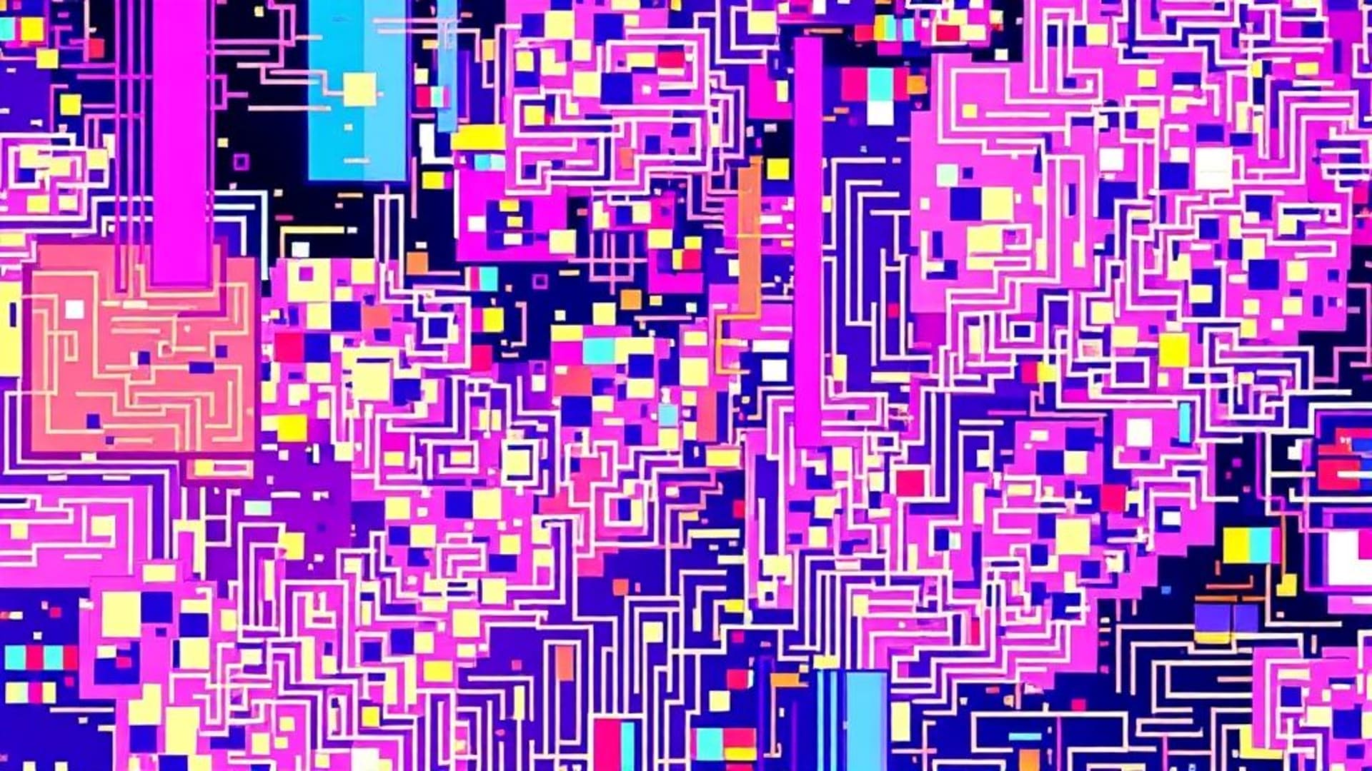 art glitch pixels aléatoires déformation fond ecran abstrait coloré texture 8 bits