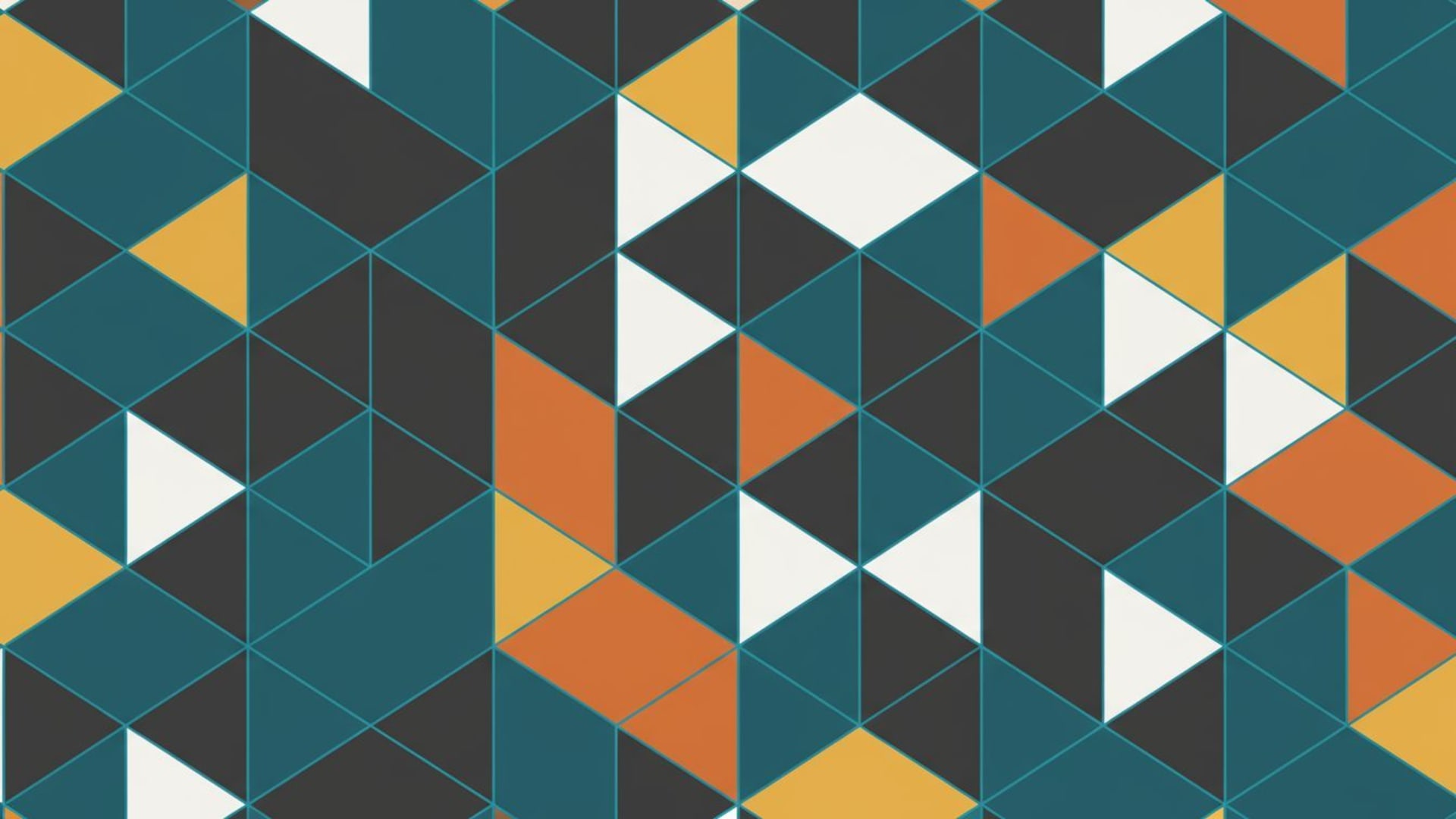Triangles géométriques abstraits, lignes hexagonales, bloc de couleur minimaliste, art numérique moderne, fond ecran de style contemporain, design épuré.