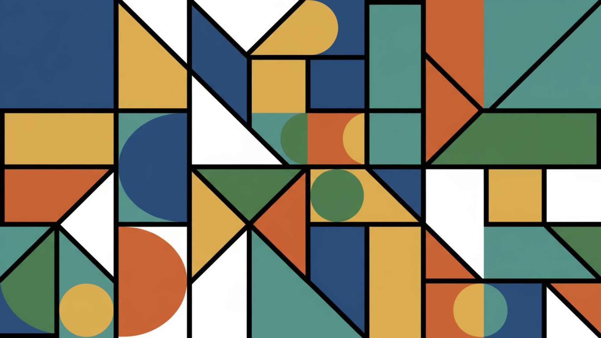 Des formes géométriques minimalistes, des couleurs unies, des lignes audacieuses et un fond ecran moderne abstrait.
